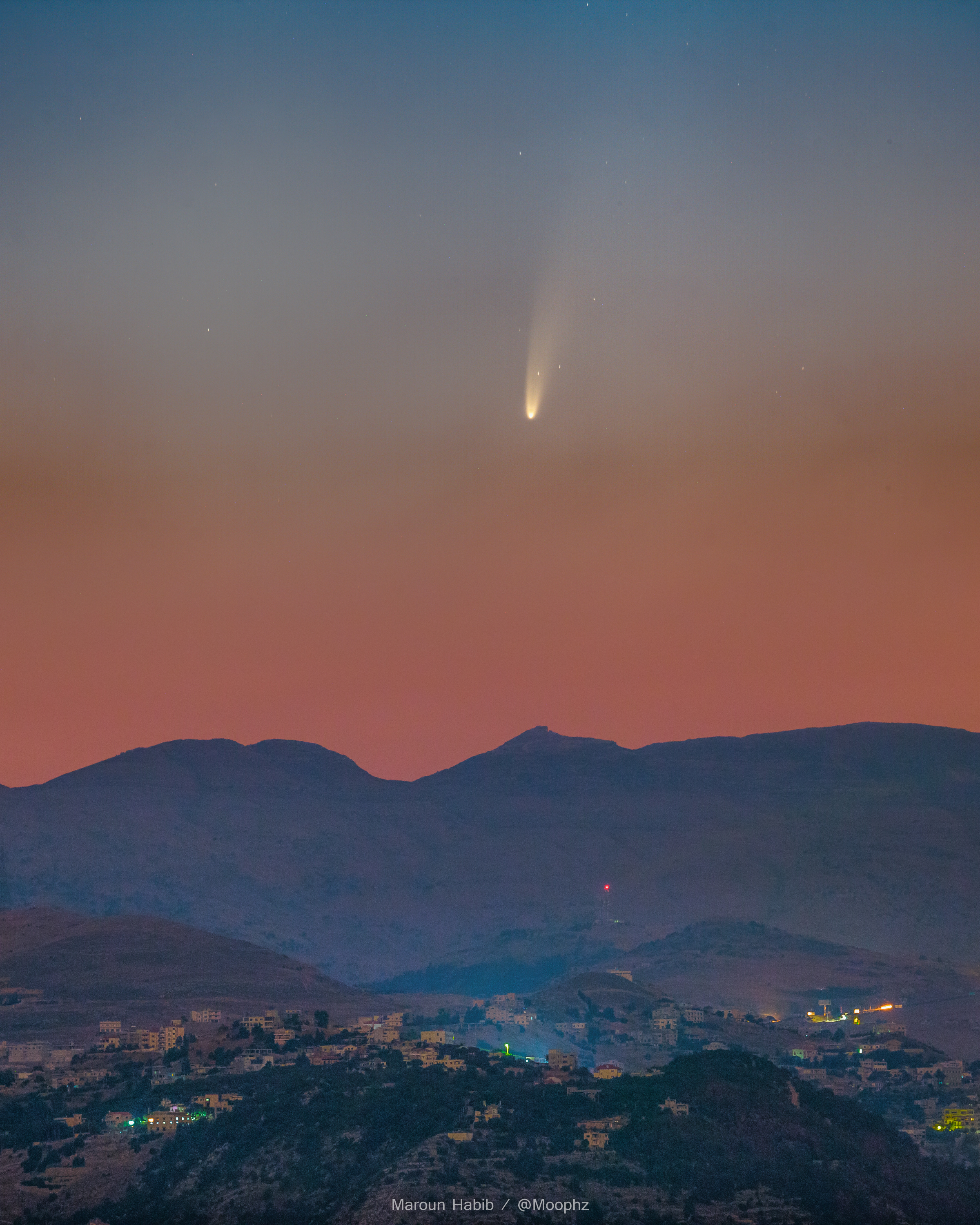 APOD: 2020 July 7 – Comet NEOWISE over Lebanon