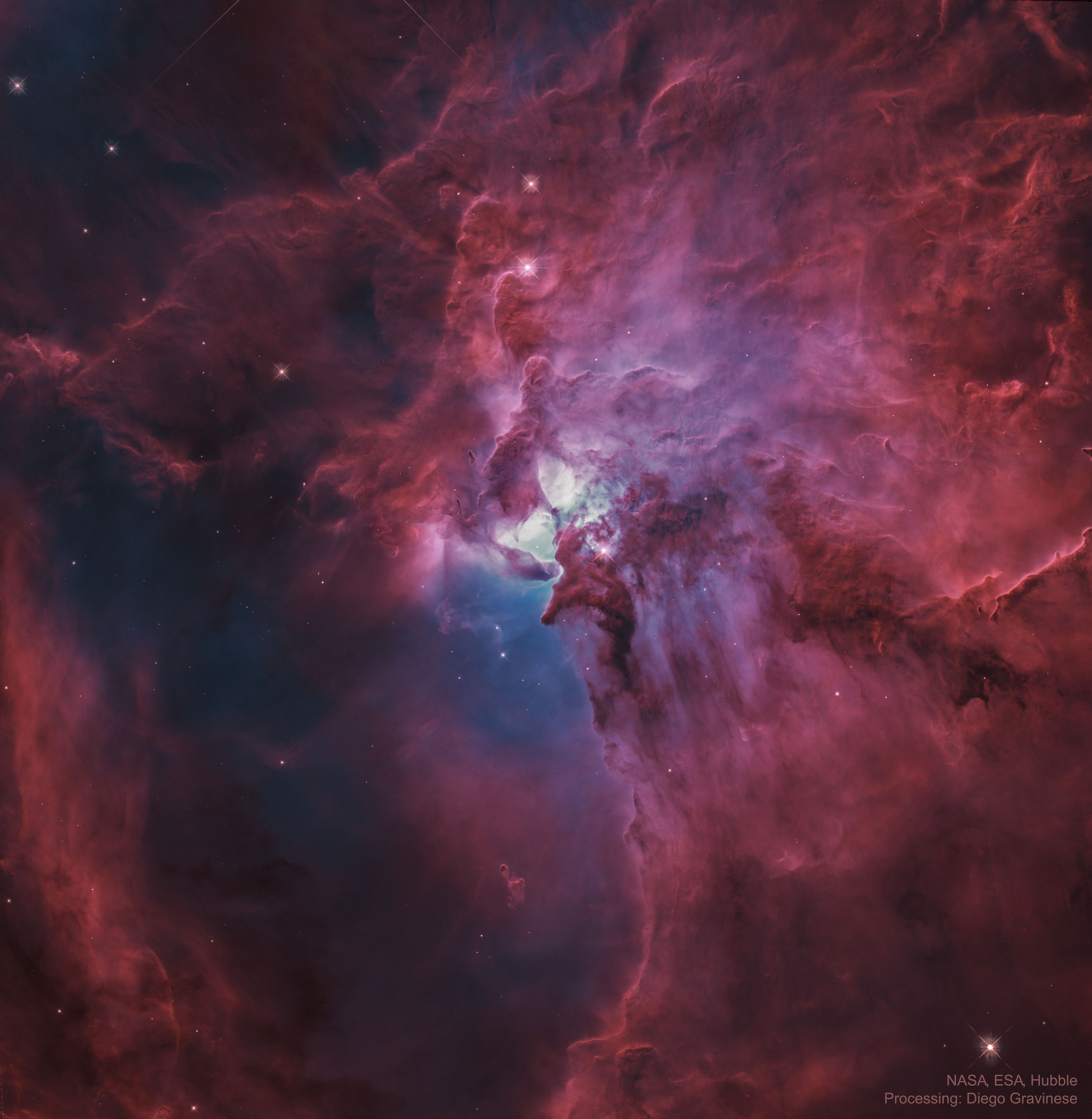 APOD: 2020 June 1 – The Lively Center of the Lagoon Nebula