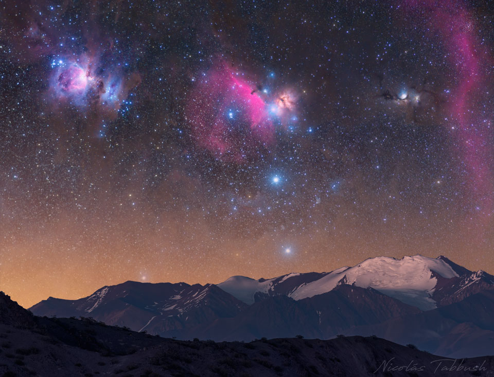APOD: 2020 June 9 – Orion over Argentine Mountains