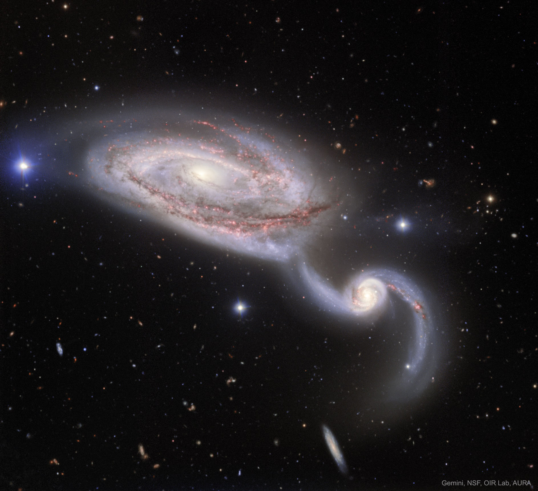 APOD: 2020 March 4 – The Slow Dance of Galaxies NGC 5394 and 5395