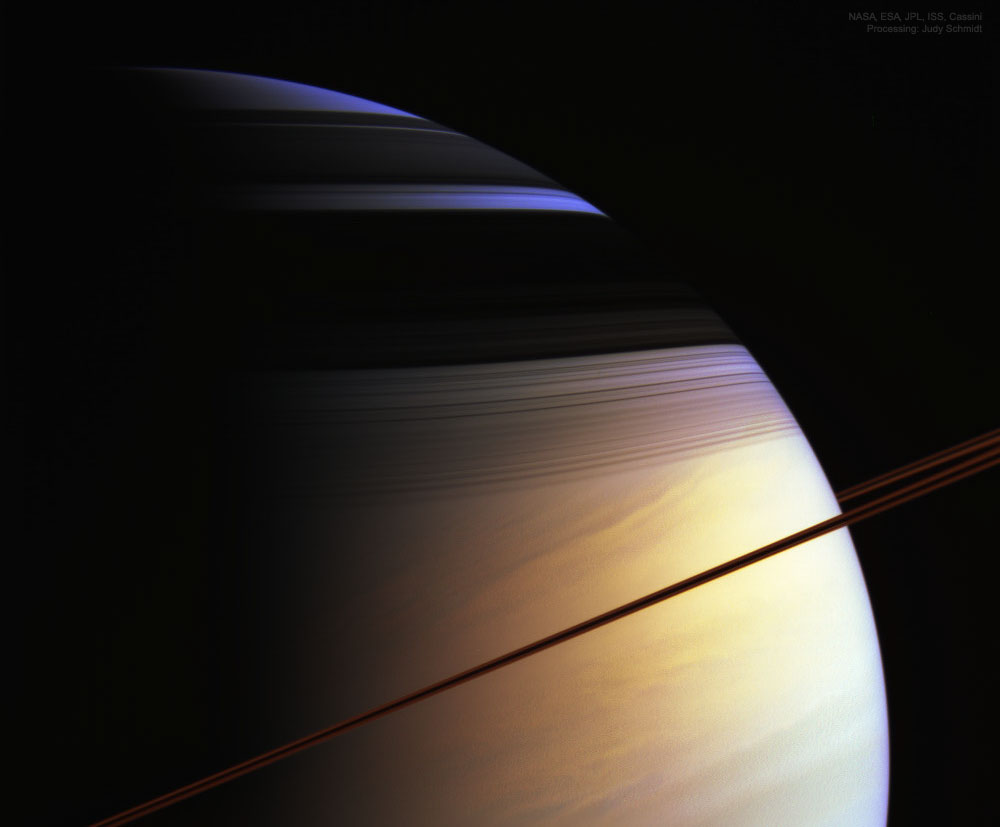 APOD: 2020 March 30 – The Colors of Saturn from Cassini