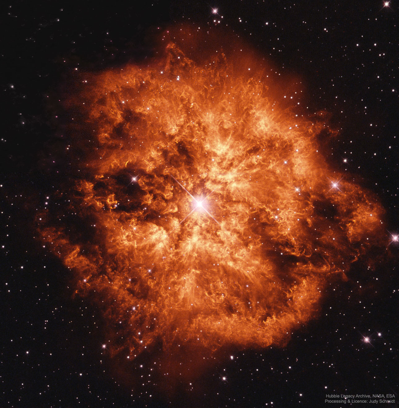 APOD: 2020 March 8 – Wolf Rayet Star 124: Stellar Wind Machine