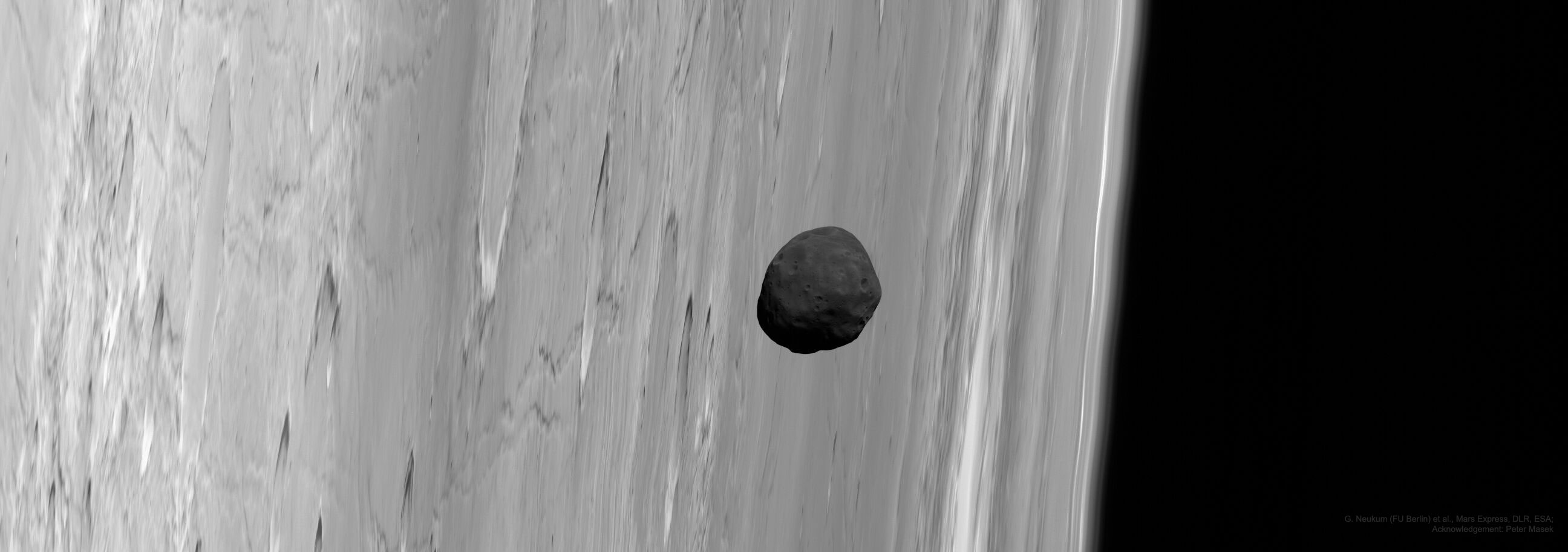 APOD: 2020 November 8 – Martian Moon Phobos from Mars Express