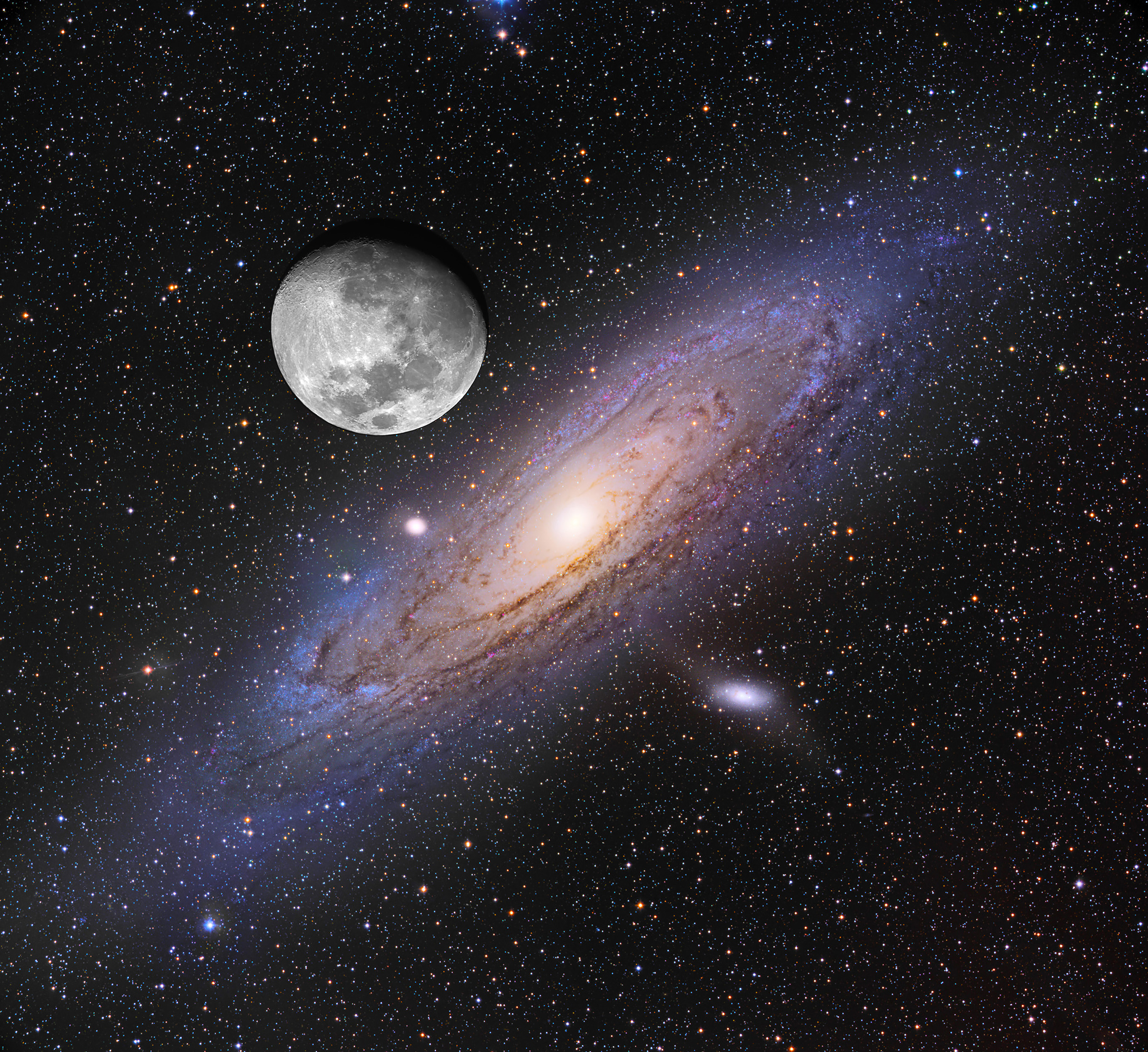 APOD: 2020 September 25 – Moon over Andromeda