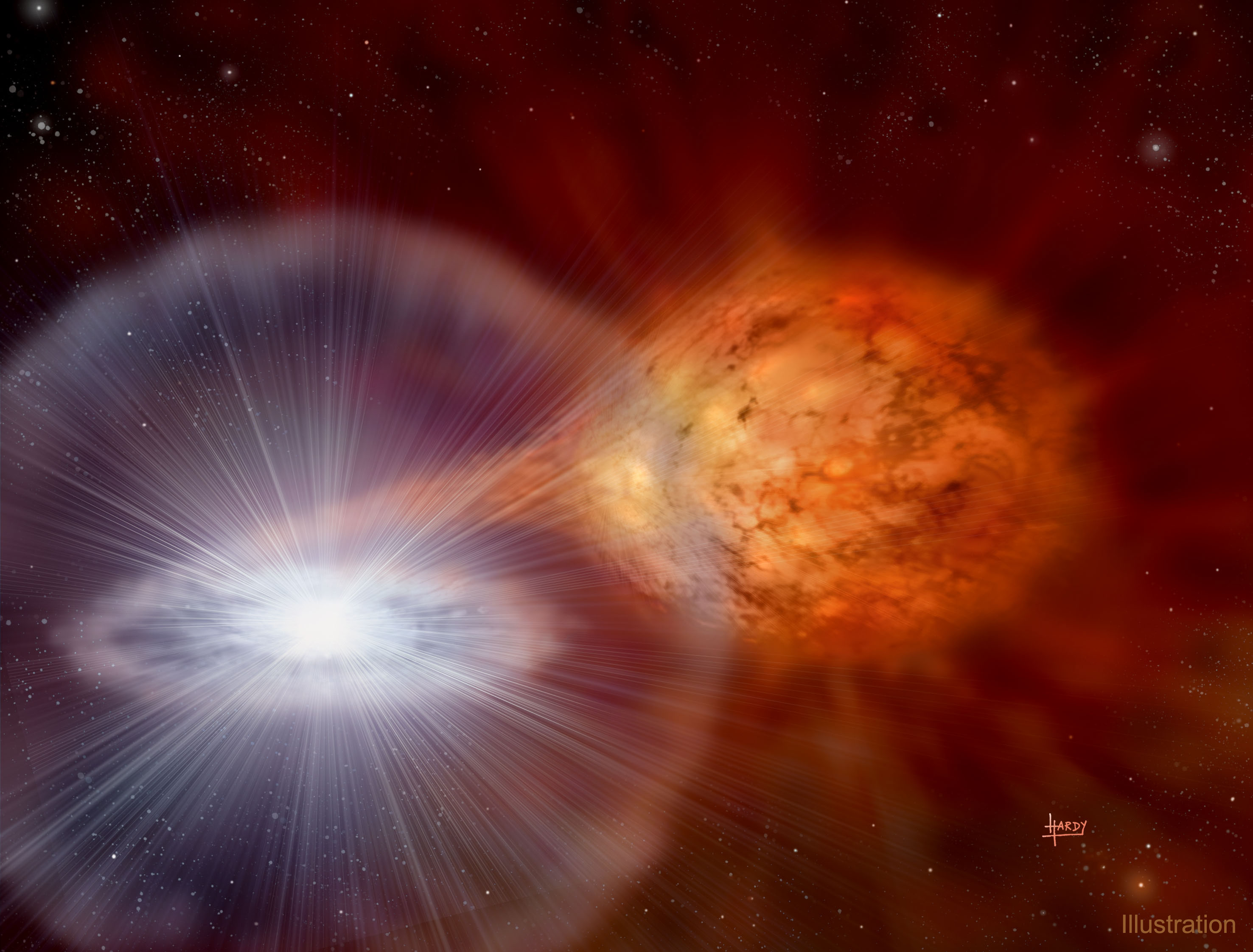 APOD: 2021 August 22 – Explosions from White Dwarf Star RS Oph