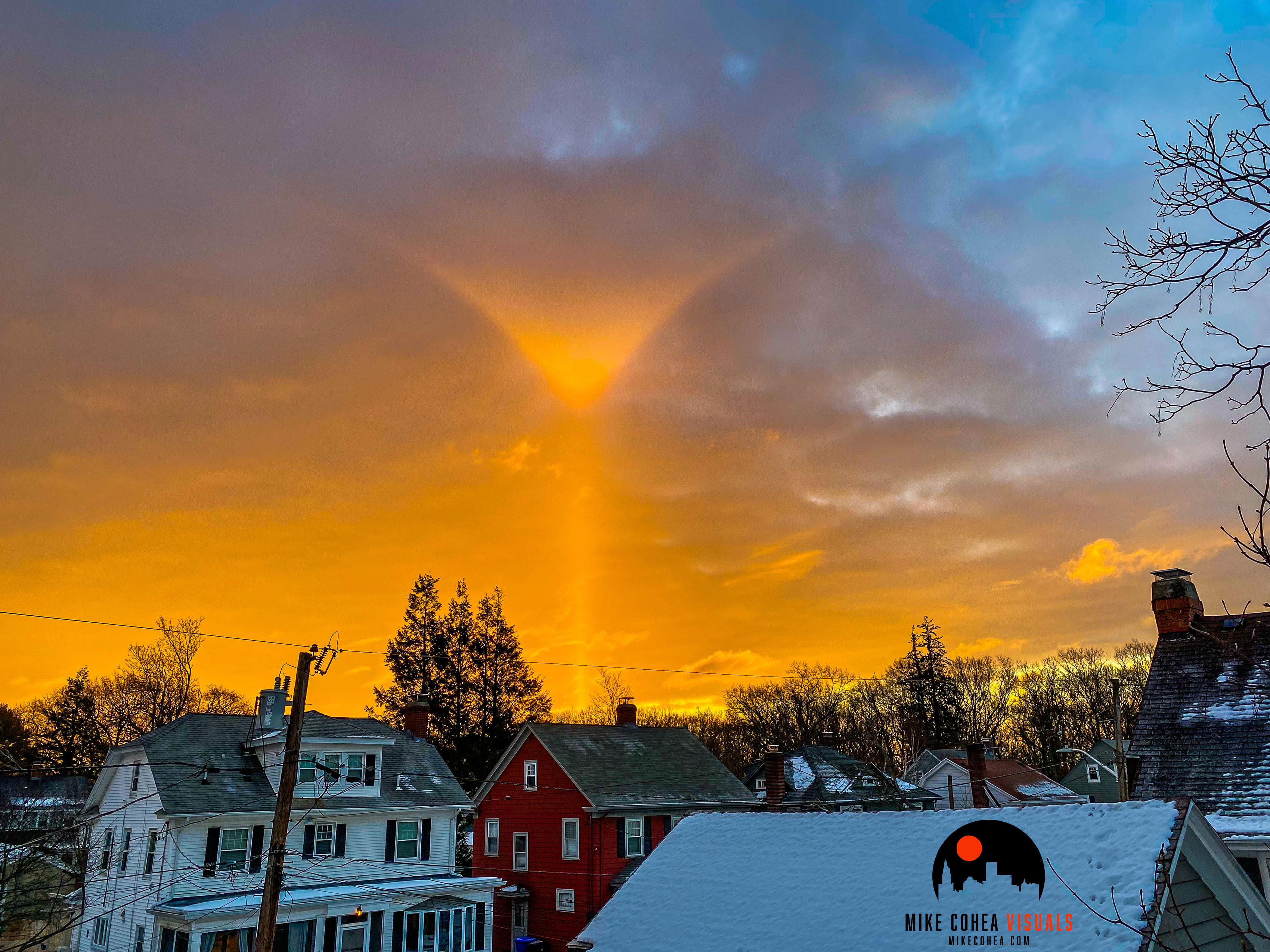 APOD: 2021 February 17 – Sun Pillar with Upper Tangent Arc