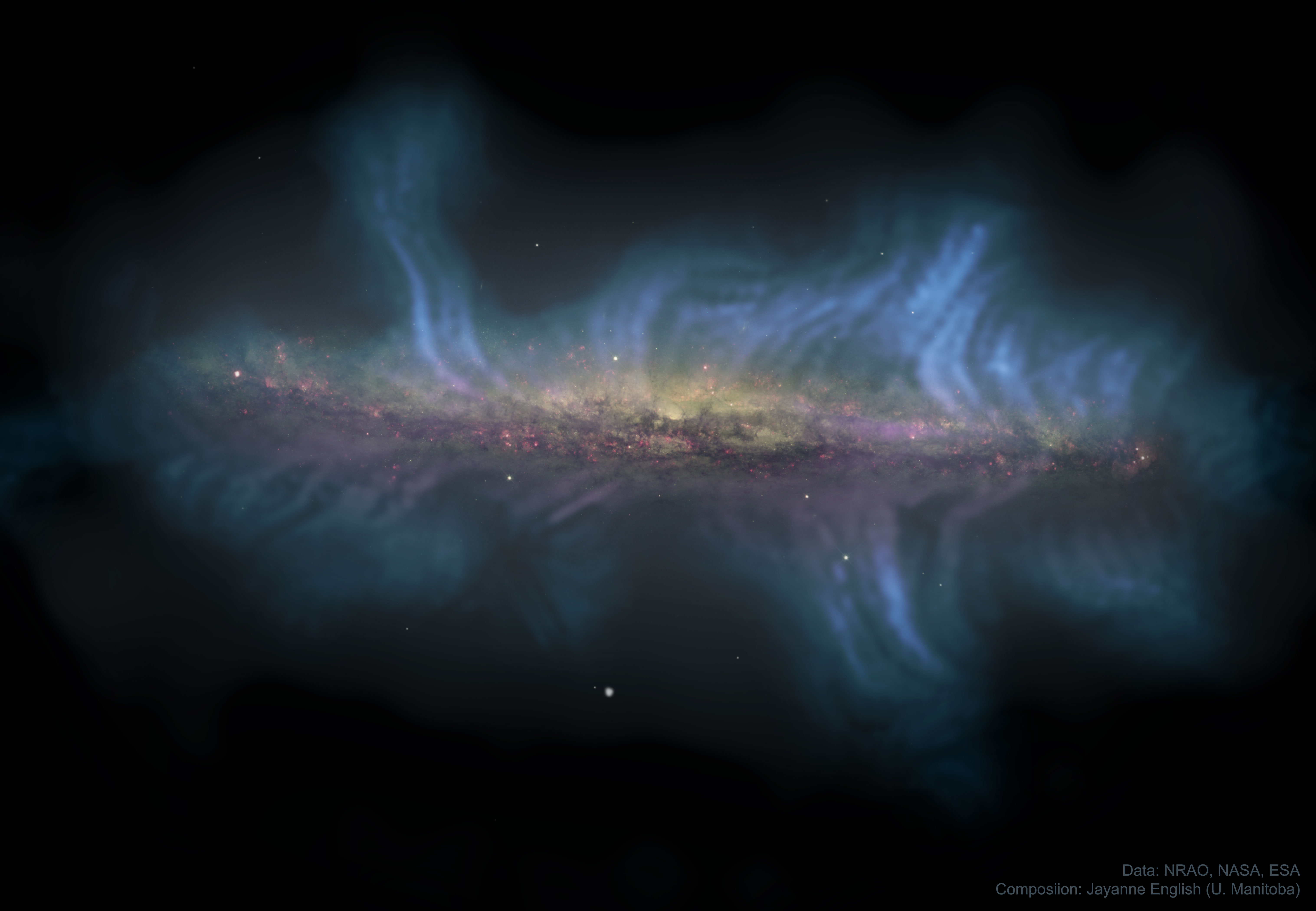 APOD: 2021 January 27 – The Vertical Magnetic Field of NGC 5775