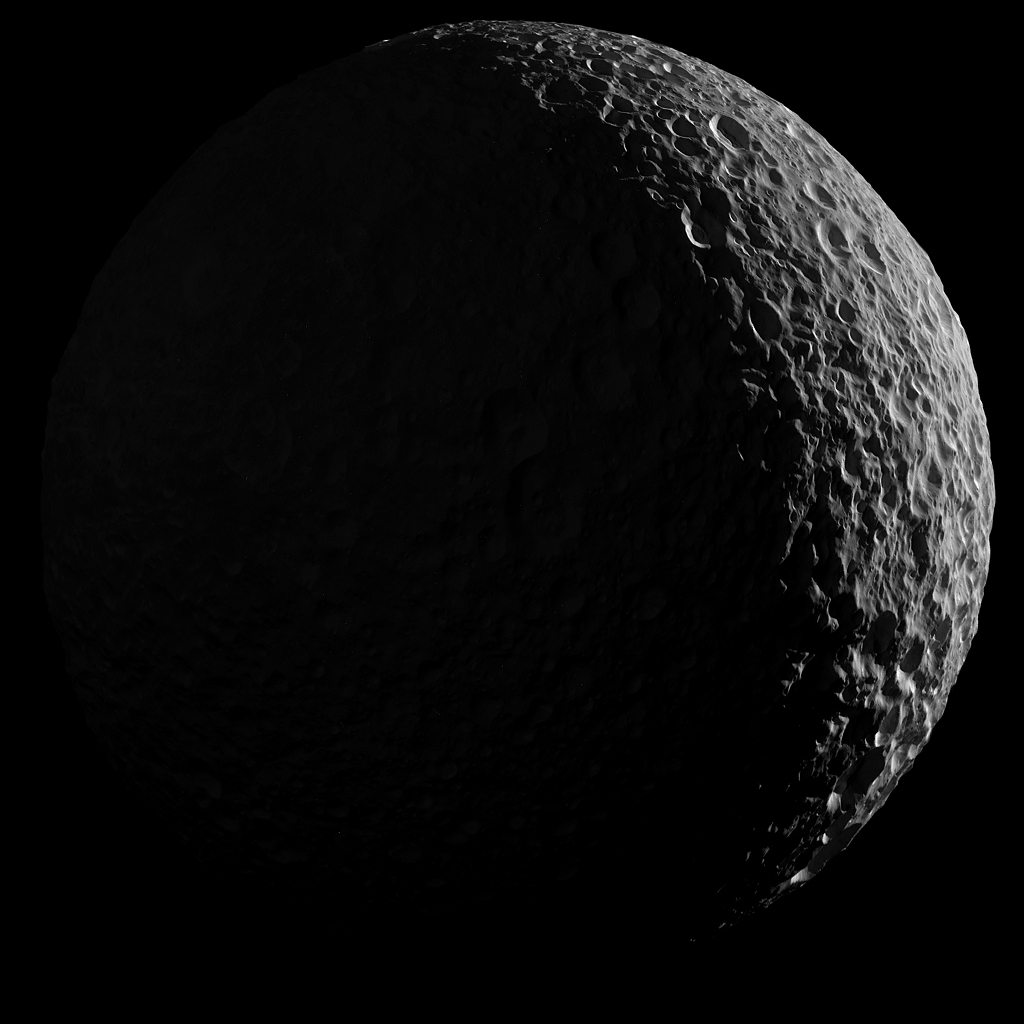 APOD: 2021 July 30 – Mimas in Saturnlight
