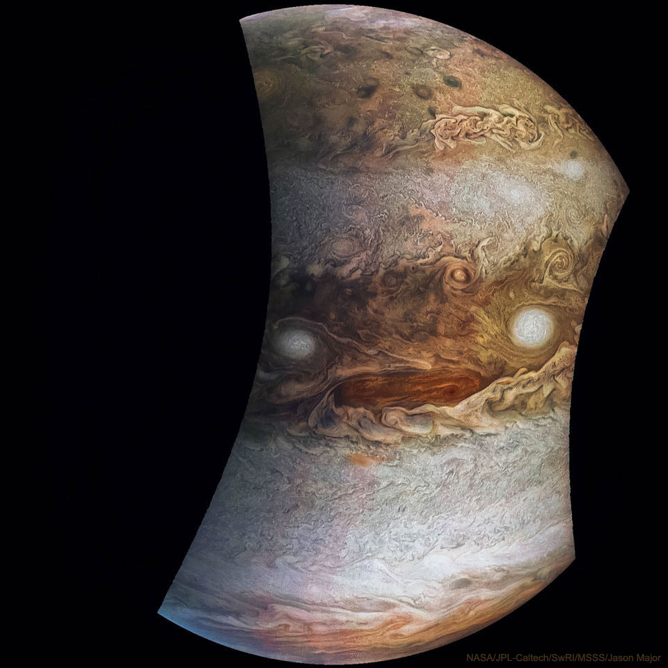 APOD: 2021 June 8 – A Face in the Clouds of Jupiter from Juno