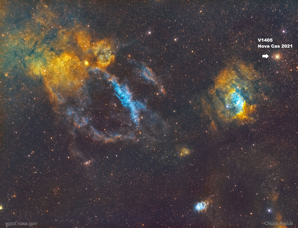 APOD: 2021 June 7 – A Bright Nova in Cassiopeia
