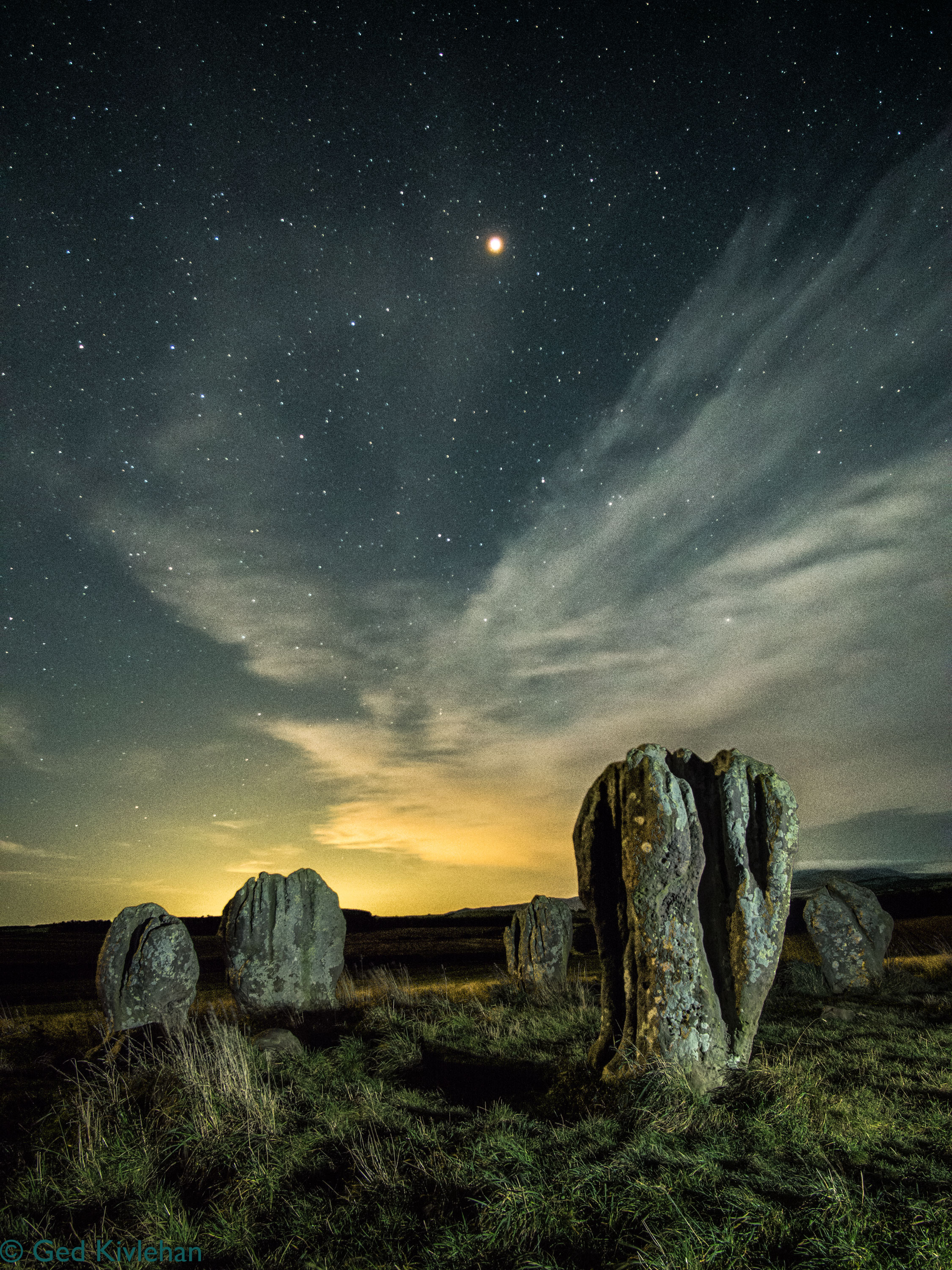 APOD: 2021 March 23 – Mars over Duddo Stone Circle
