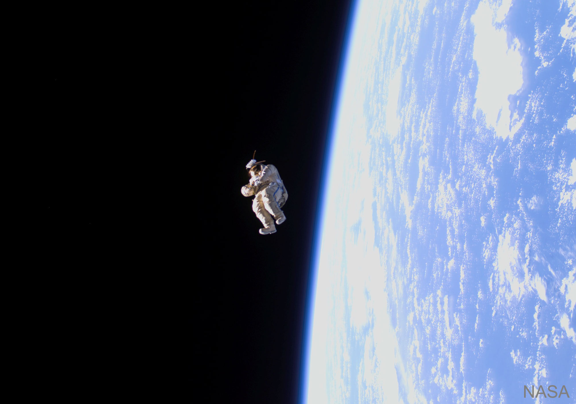 APOD: 2021 March 28 – SuitSat 1: A Spacesuit Floats Free
