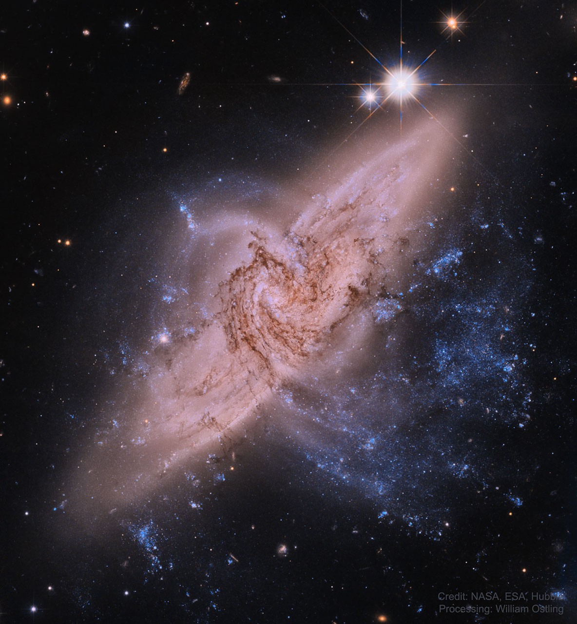NGC 3314: When Galaxies Overlap — APOD for 2021-11-17