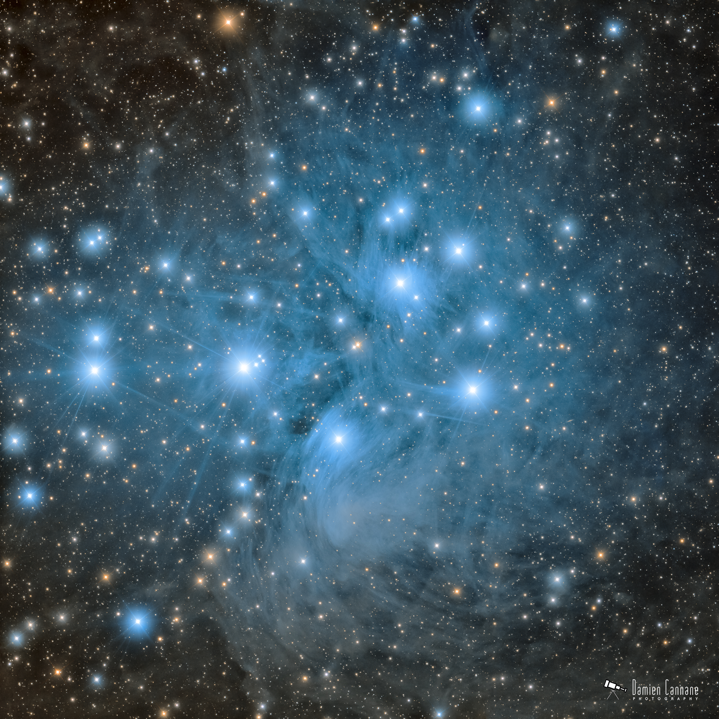 The featured image shows a deep image of the Pleiades open star cluster taken from Florida in the USA. Please see the explanation for more detailed information.