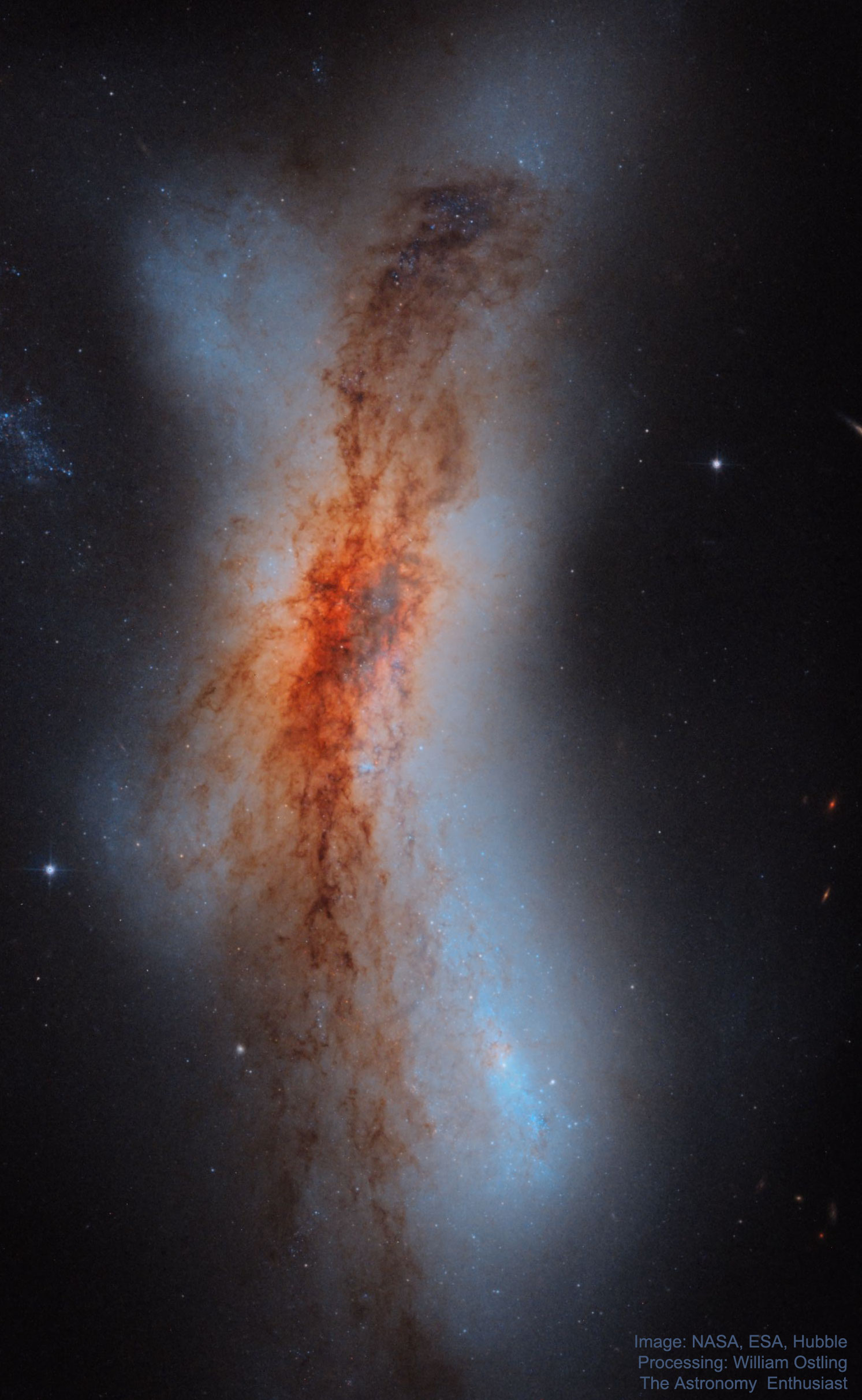 APOD: 2021 September 7 – NGC 520: Colliding Galaxies from Hubble