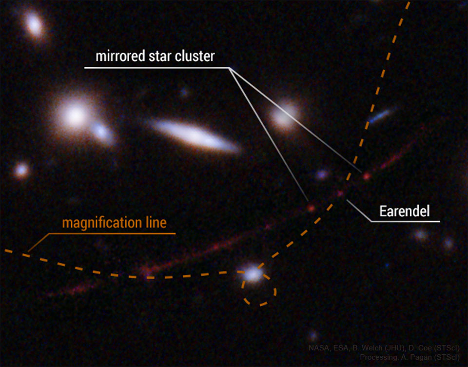 APOD: 2022 April 6 – Earendel: A Star in the Early Universe
