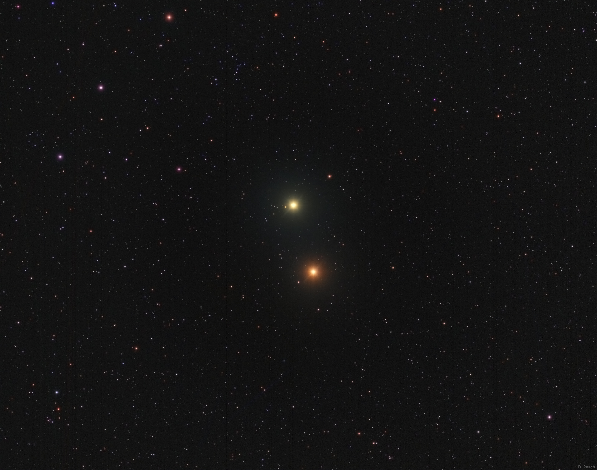 APOD: 2022 April 9 – Mars-Saturn Conjunction