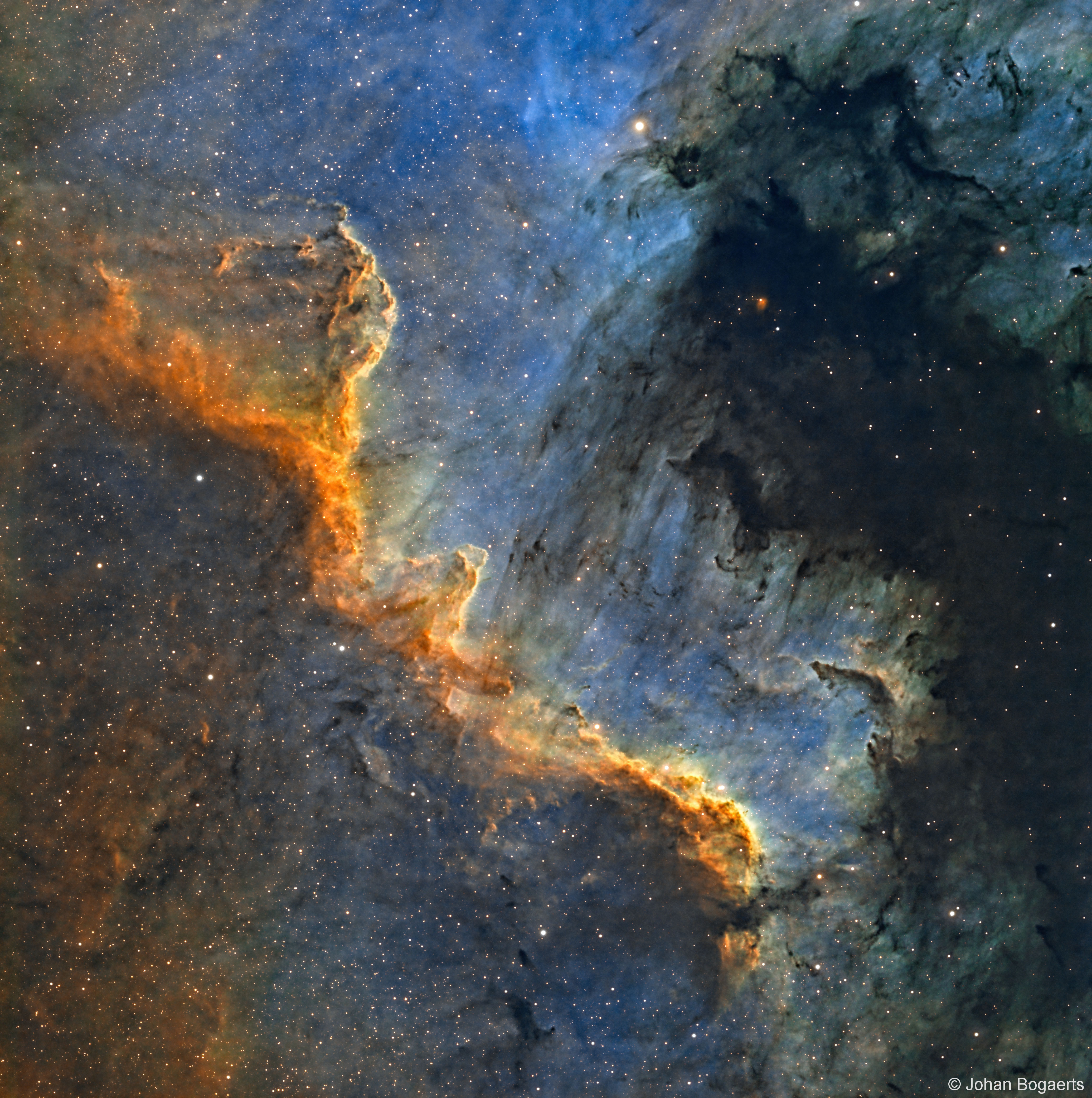 APOD: 2022 August 15 – The Cygnus Wall of Star Formation