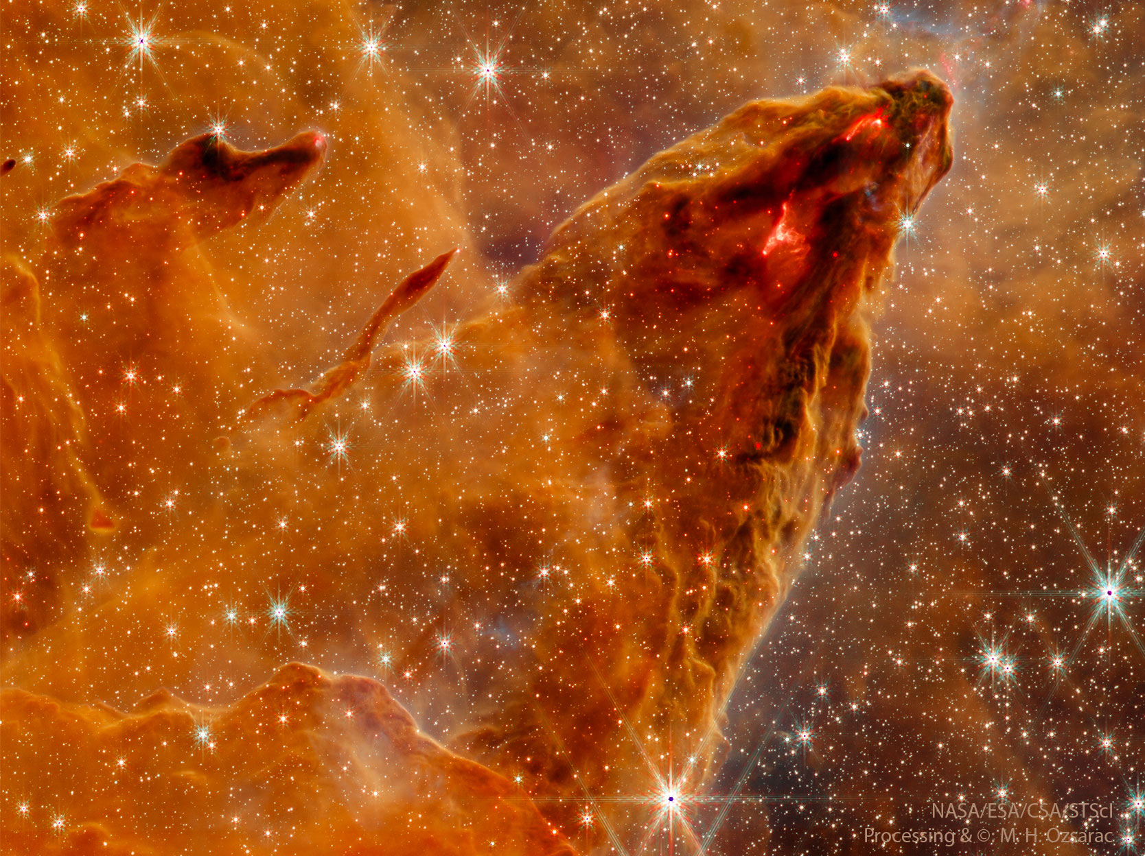 APOD: 2022 December 6 – M16: A Star Forming Pillar from Webb