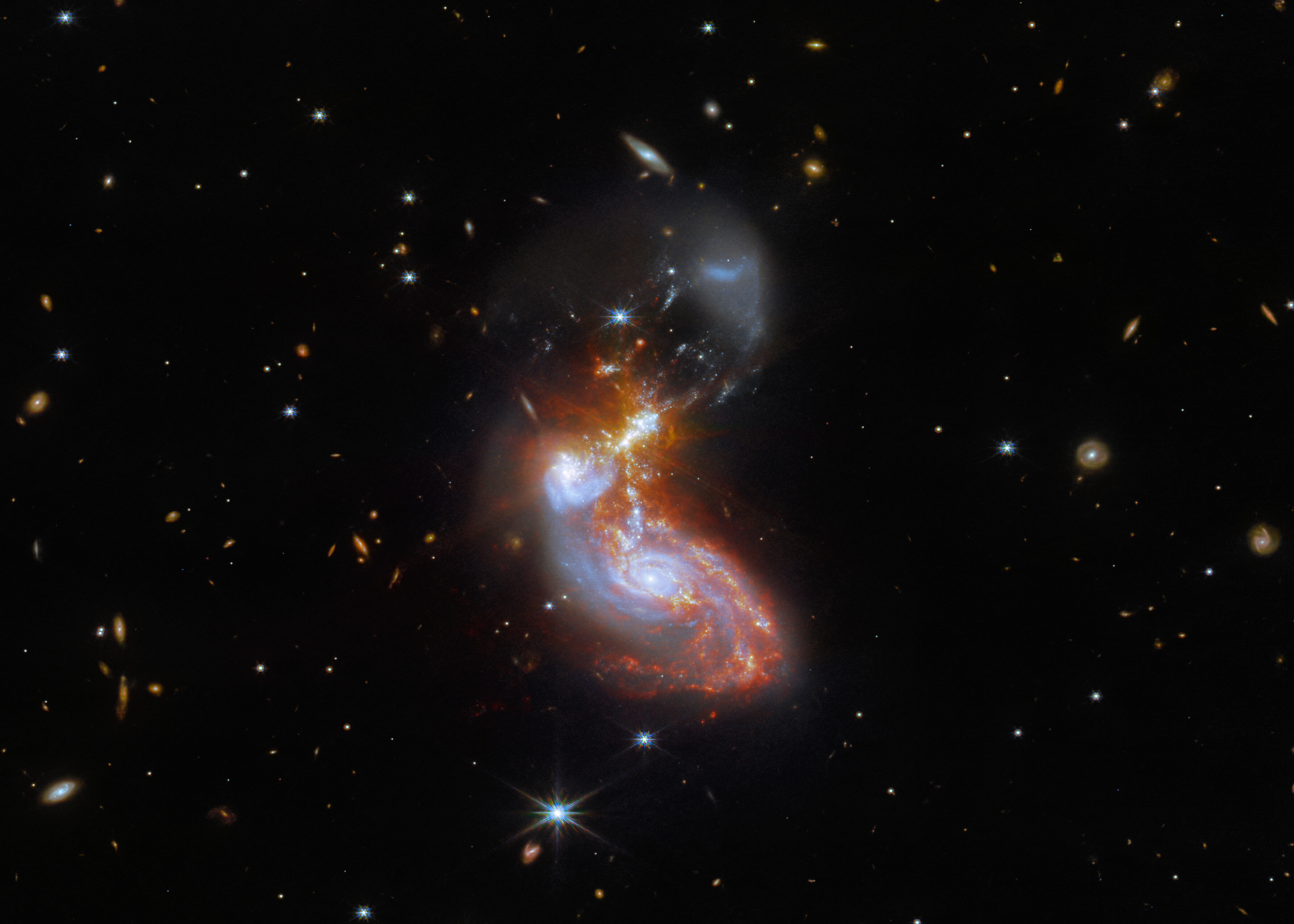 APOD: 2022 December 2 – Merging Galaxy Pair IIZw096