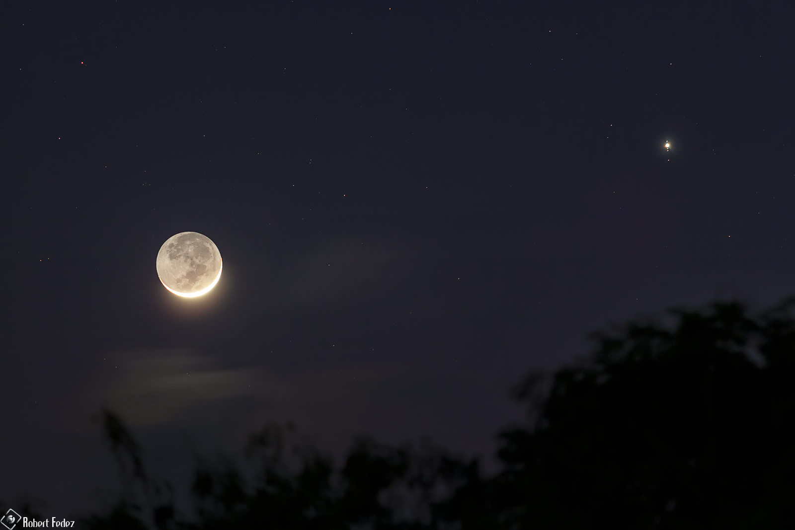 APOD: 2022 February 4 – Moons at Twilight
