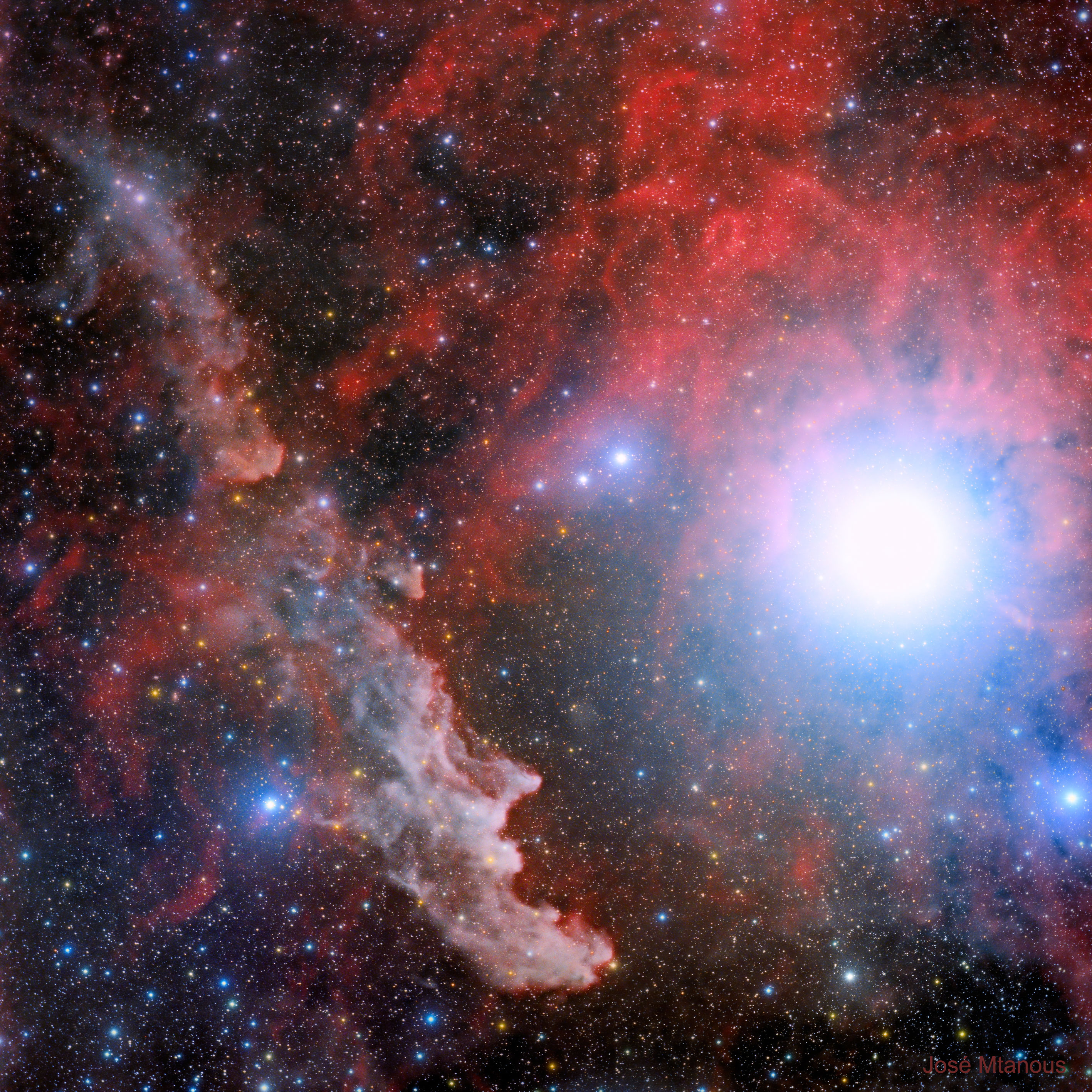 APOD: 2022 January 24 – Rigel and the Witch Head Nebula