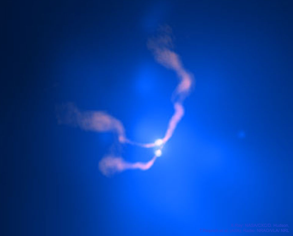 APOD: 2022 June 5 – Two Black Holes Dancing in 3C 75