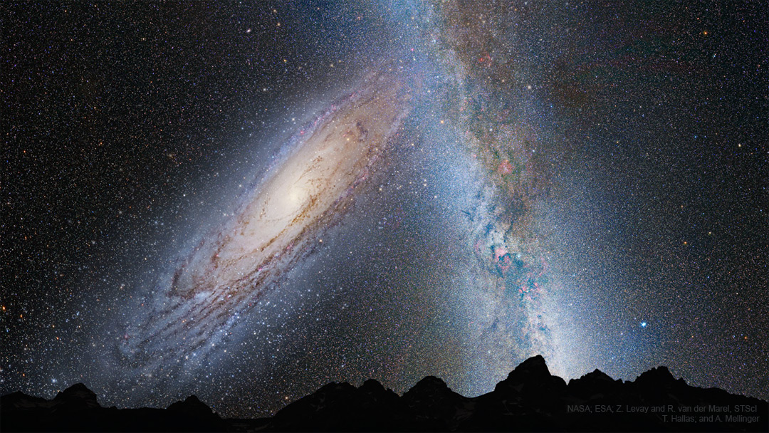 APOD: 2022 June 6 – Milky Way Galaxy Doomed: Collision with Andromeda Pending