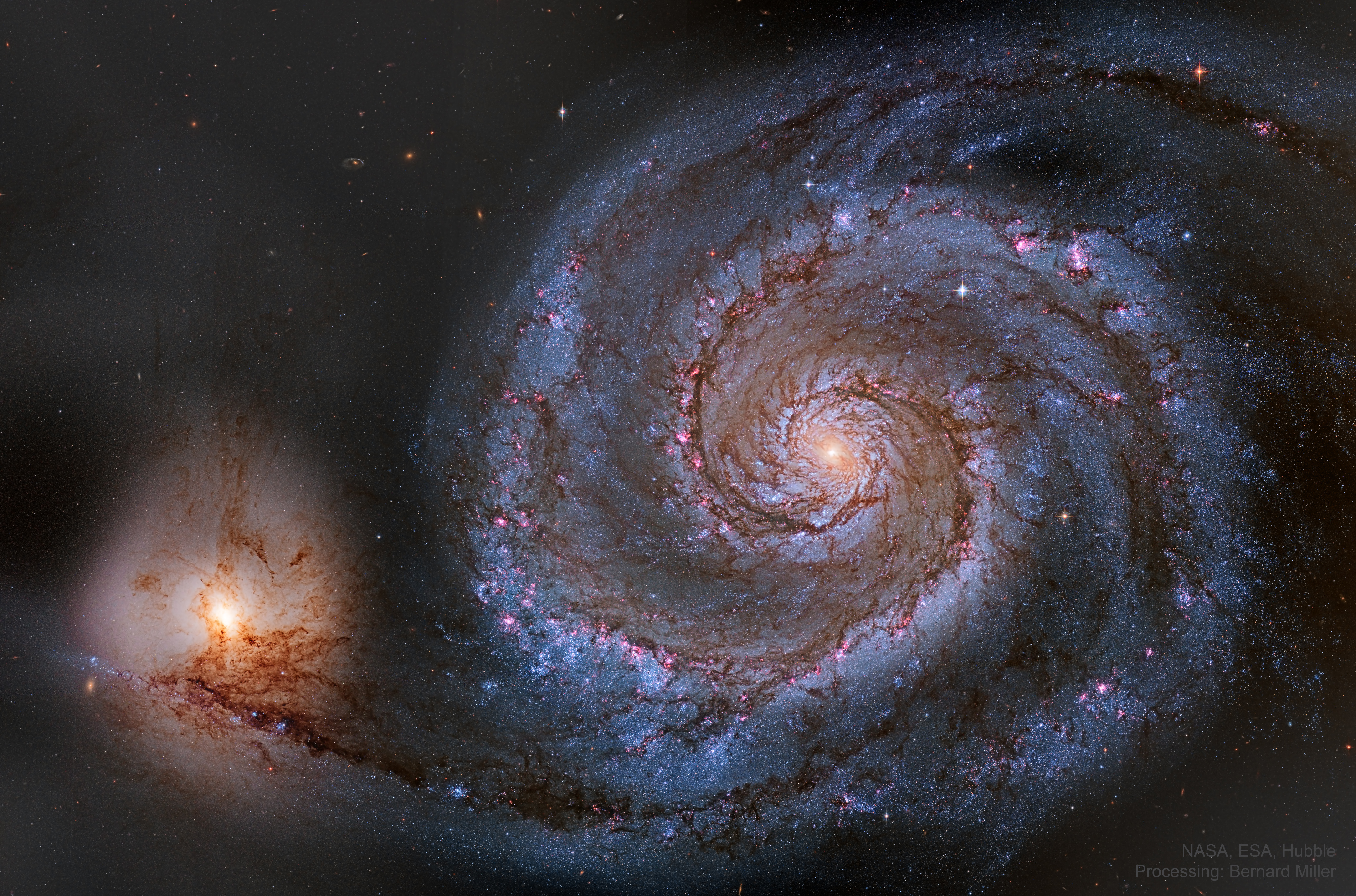 APOD: 2022 June 13 – M51: The Whirlpool Galaxy from Hubble