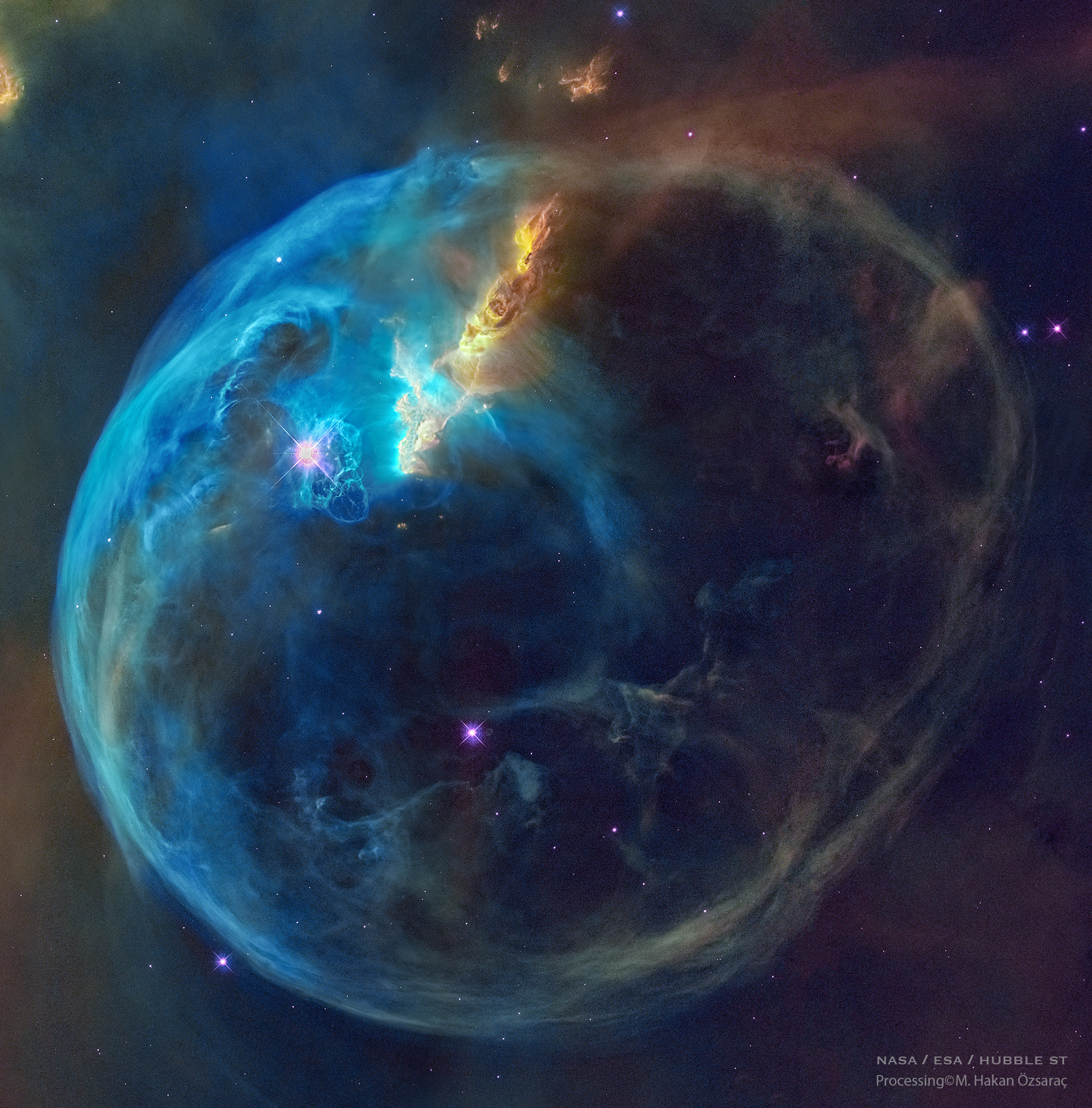 APOD: 2022 March 23 – The Bubble Nebula from Hubble