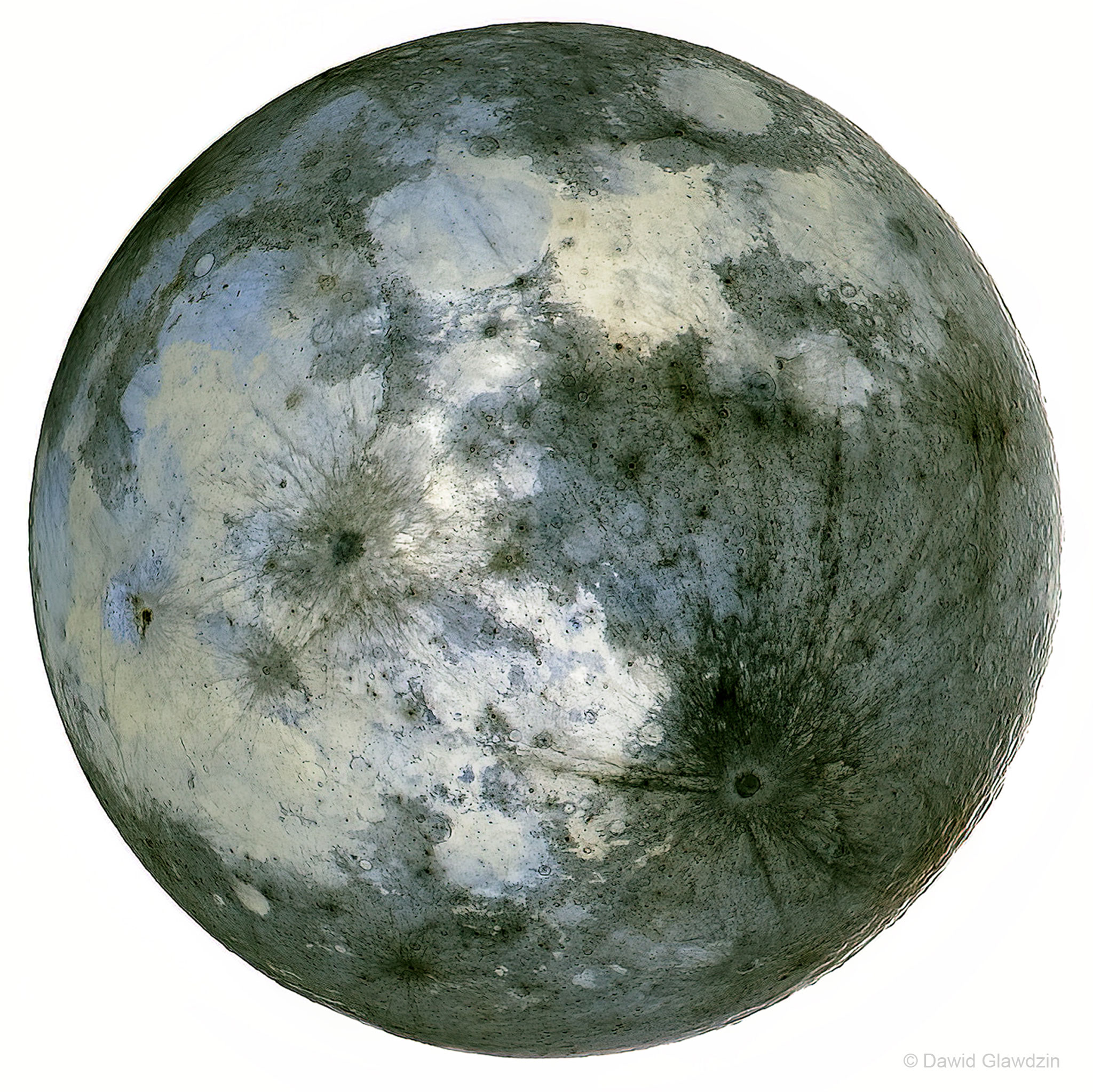 APOD: 2022 March 8 – Moon in Inverted Colors