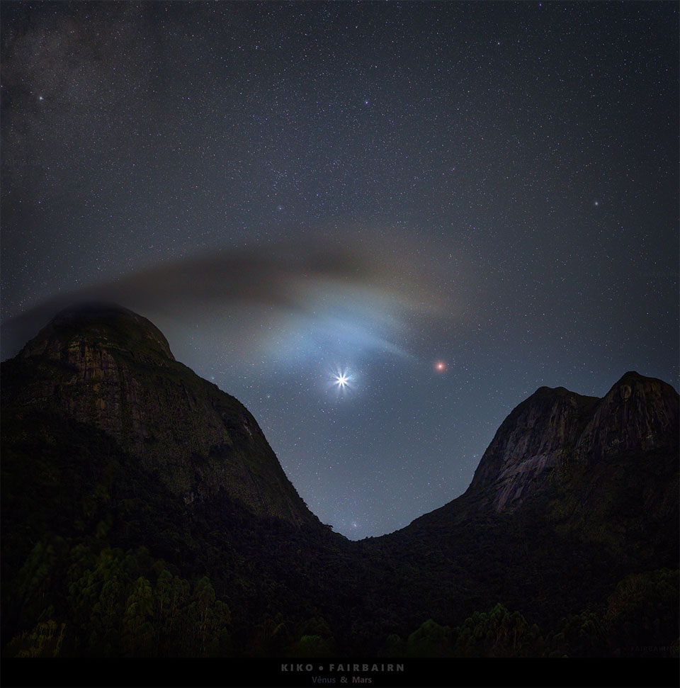 APOD: 2022 March 29 – Venus and Mars: Passing in the Night
