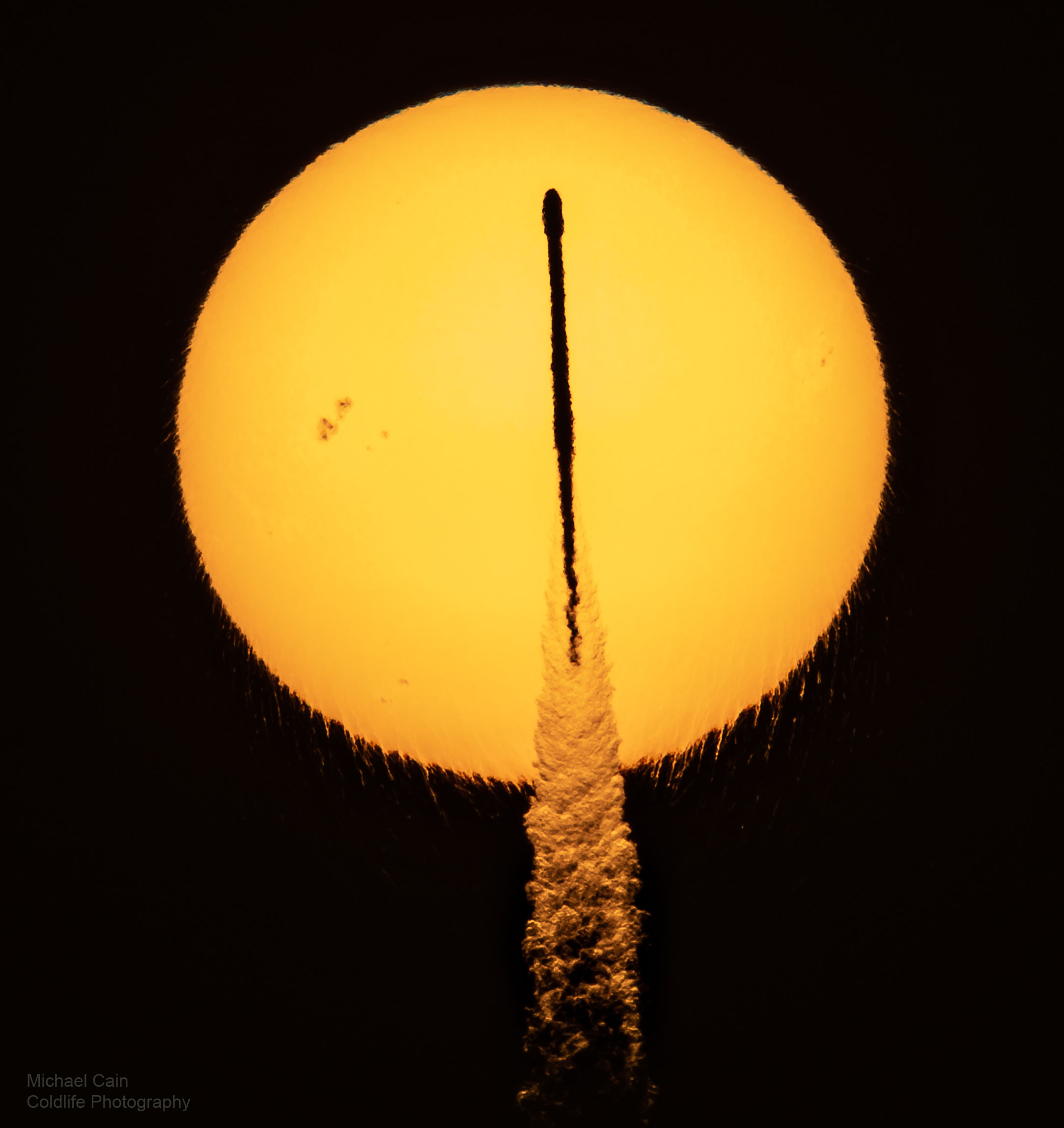 APOD: 2022 May 31 – Rocket Transits Rippling Sun