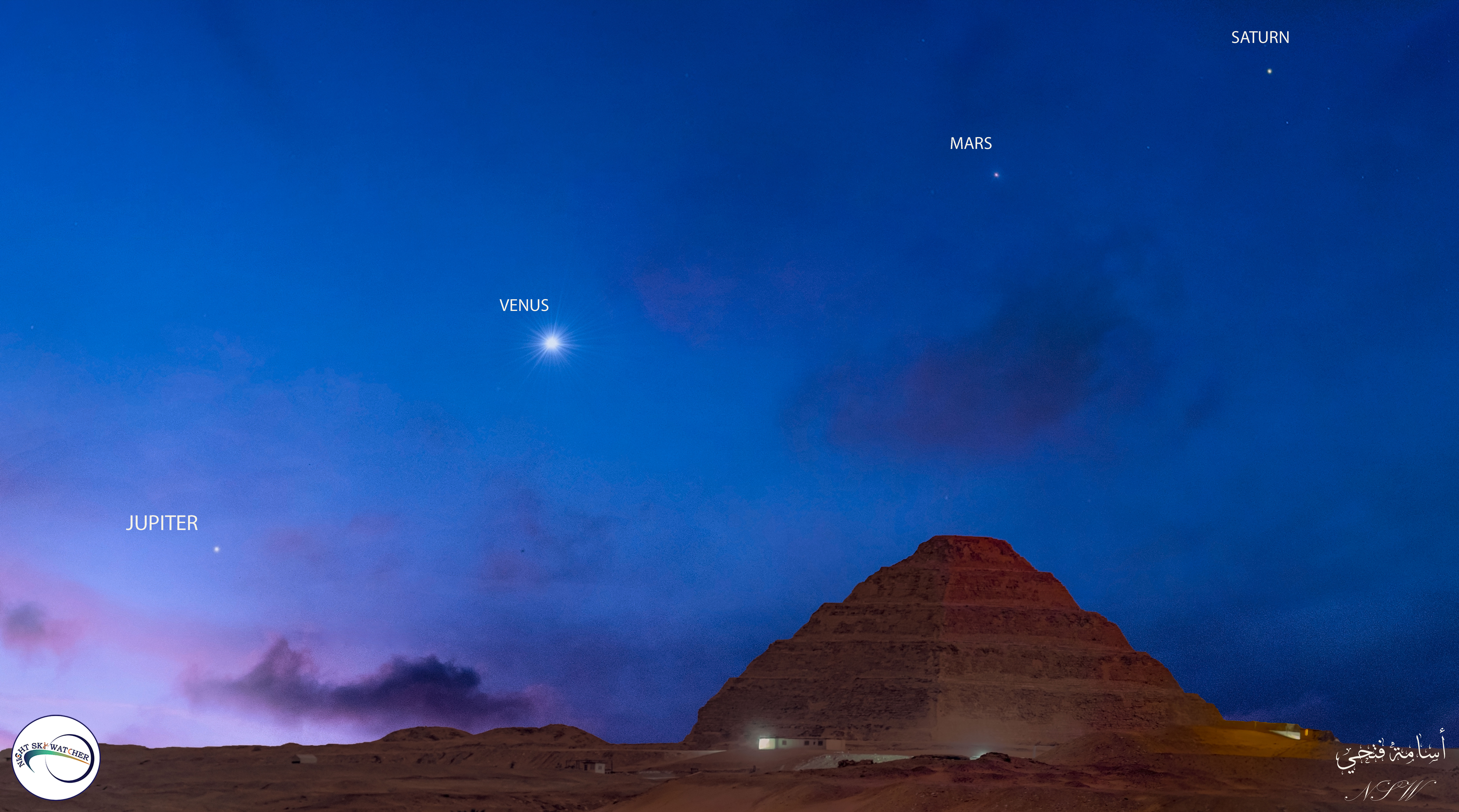 APOD: 2022 May 4 – Planets Over Egyptian Pyramid