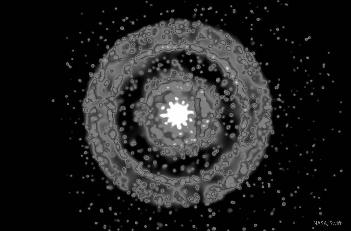 APOD: 2022 October 17 – X-Ray Rings Around a Gamma Ray Burst