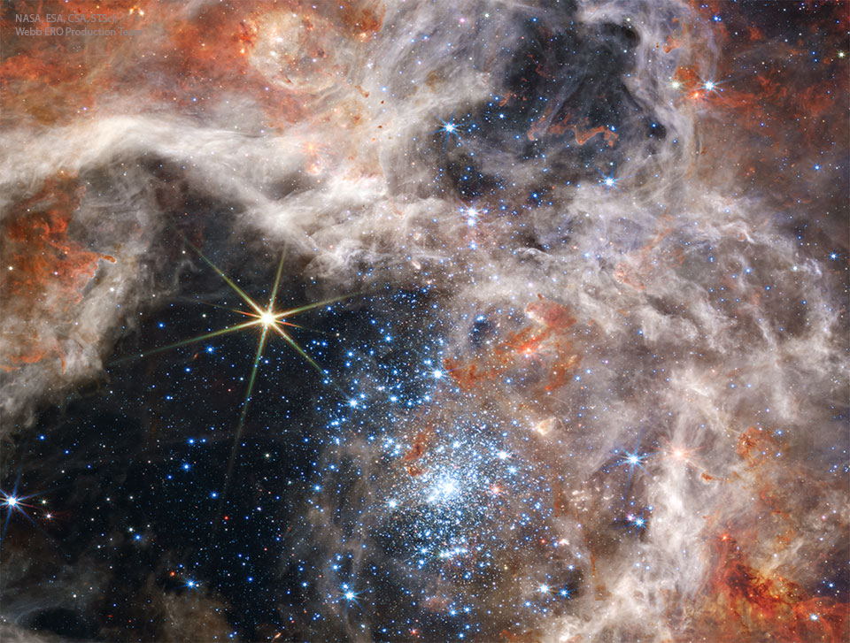 APOD: 2022 September 7 – Tarantula Stars R136 from Webb