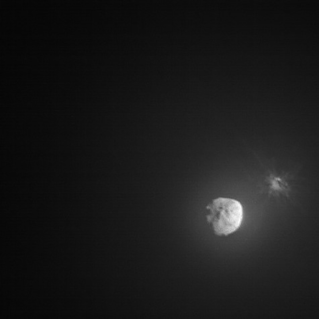 APOD: 2022 September 29 – DART Asteroid Impact from Space