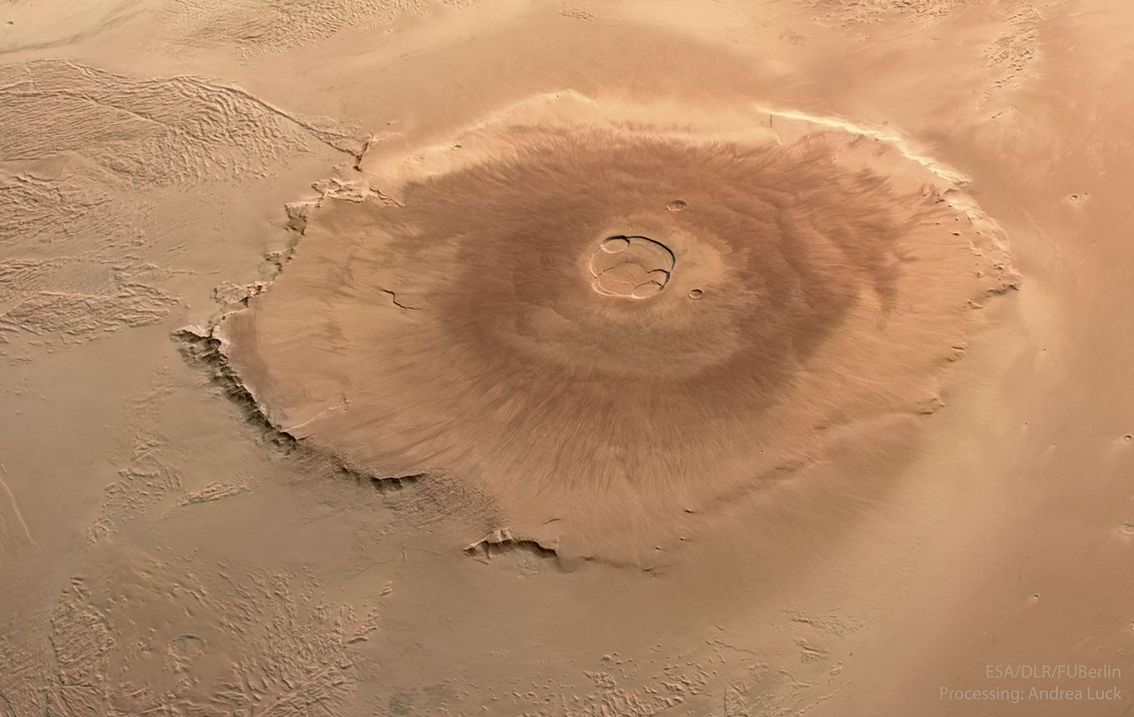 Olympus Mons: Largest Volcano in the Solar System — APOD for 2023-04-04