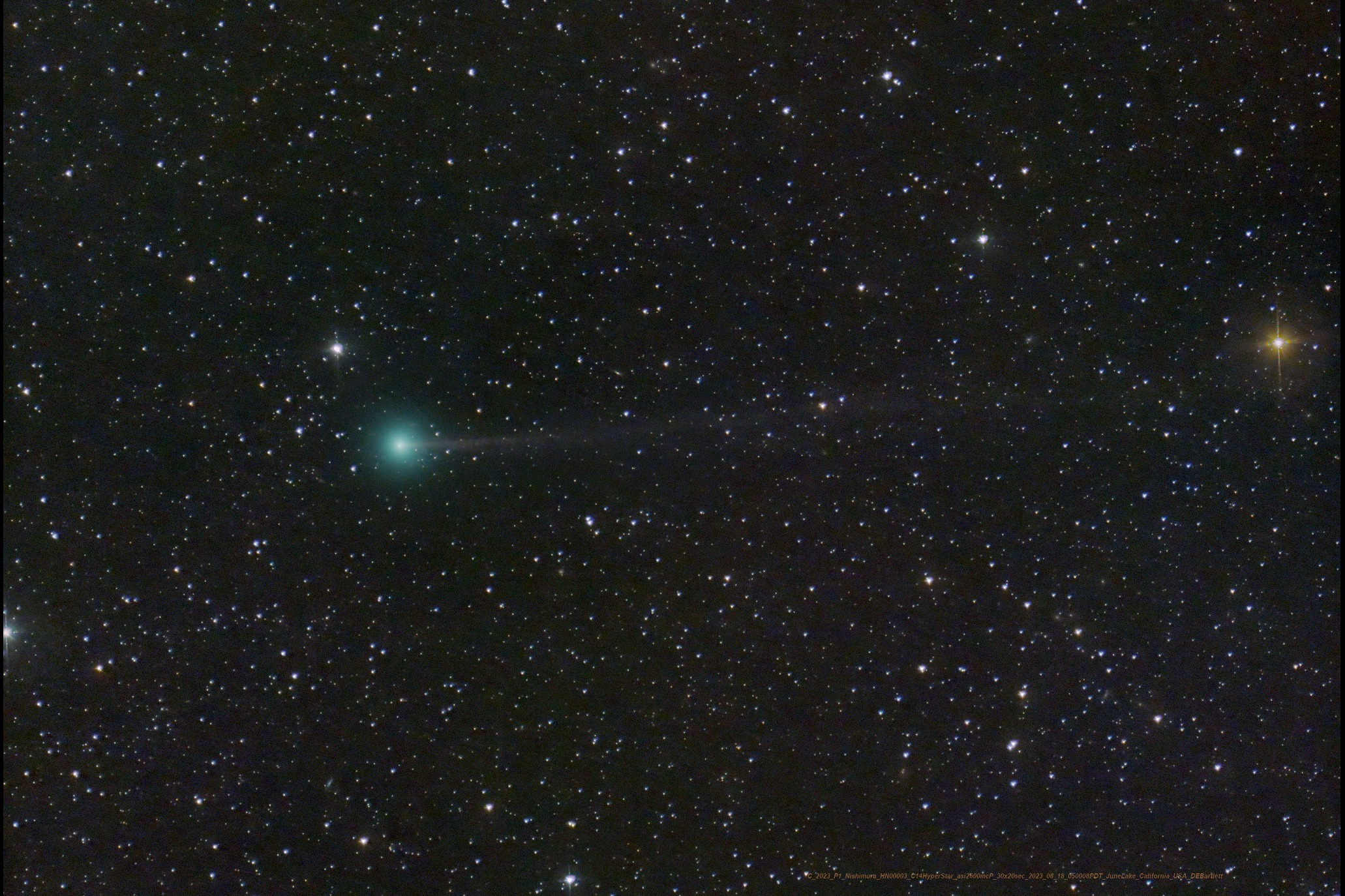 APOD: 2023 August 21 – Introducing Comet Nishimura