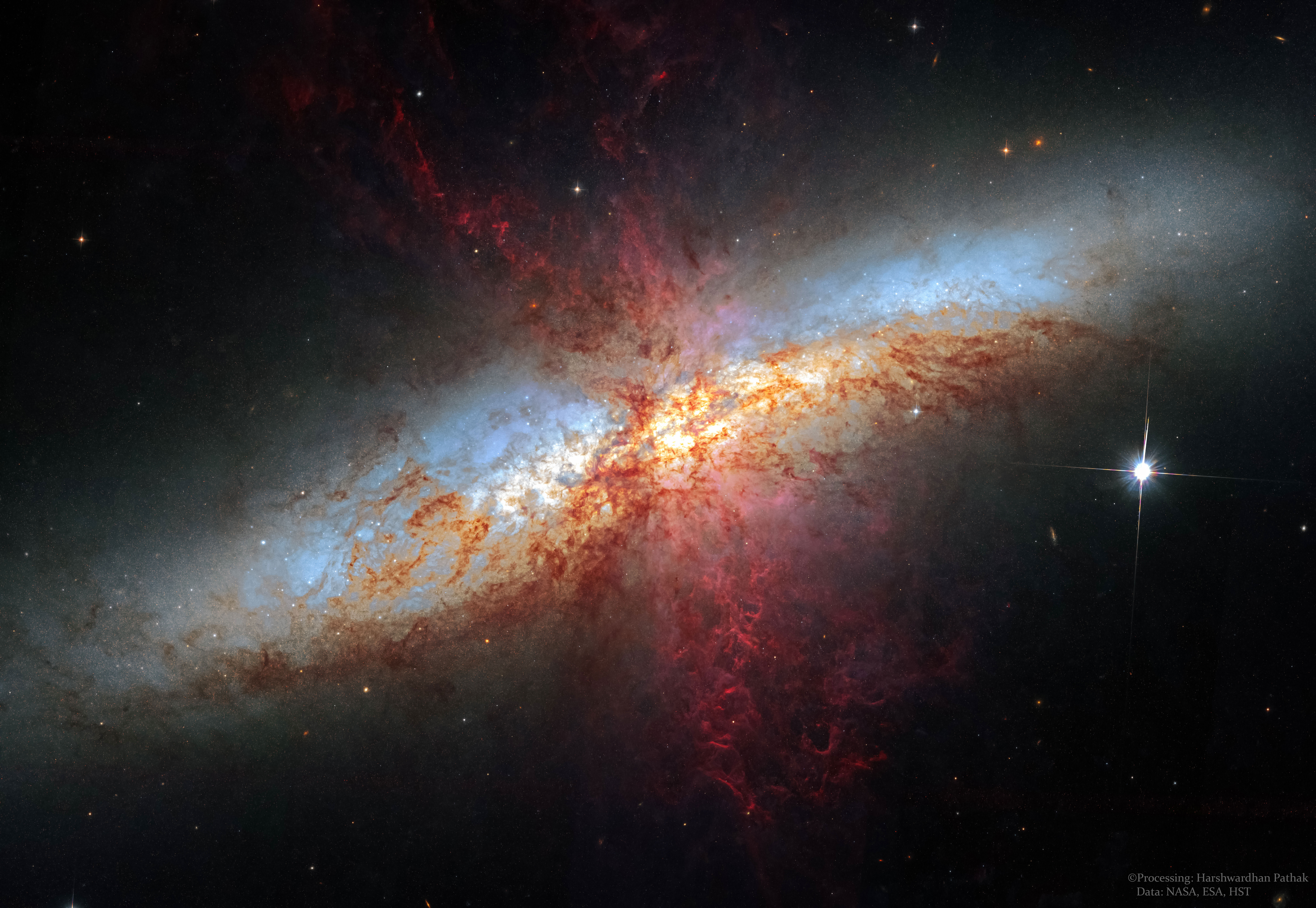 APOD: 2023 August 2 – M82: Galaxy with a Supergalactic Wind