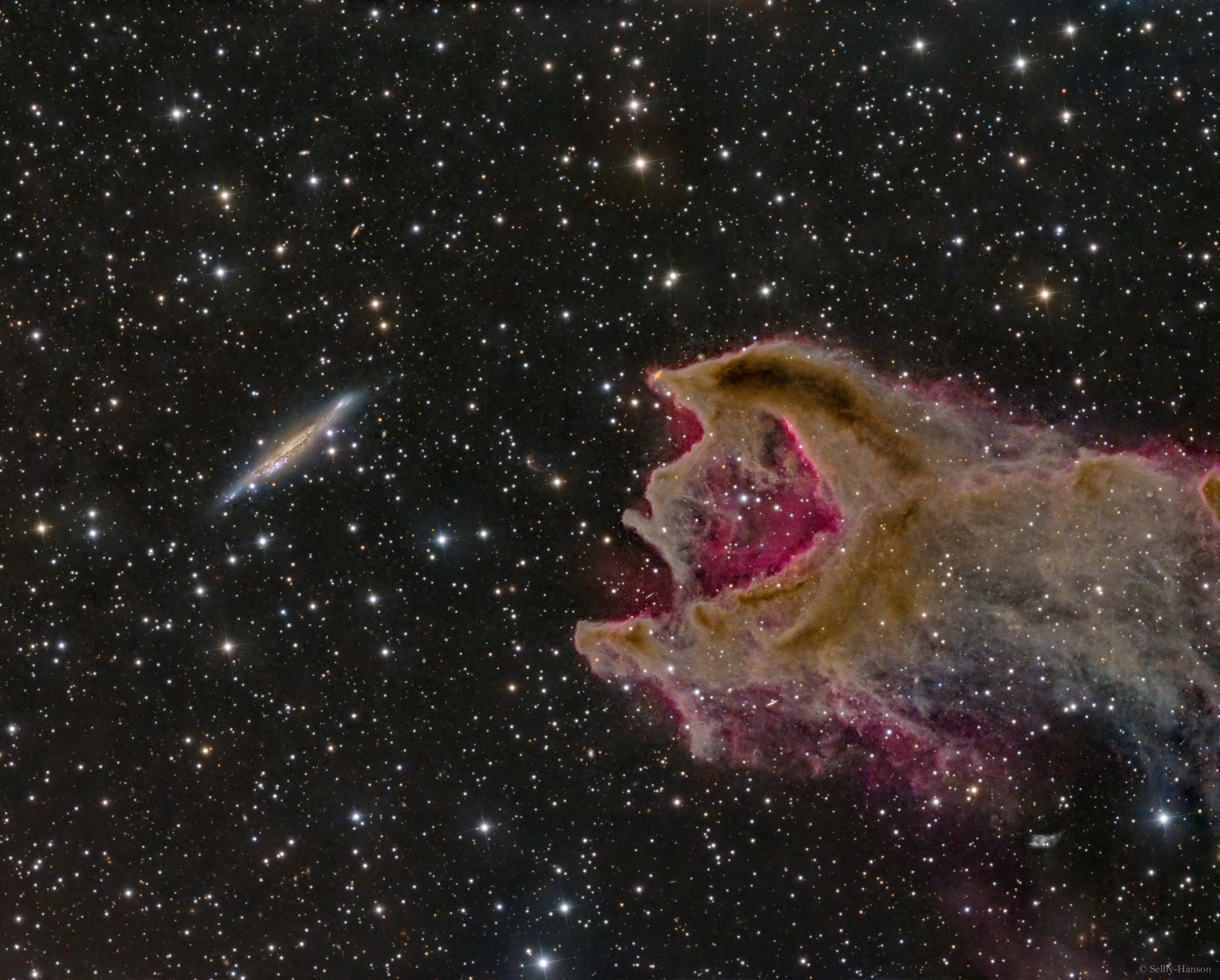 APOD: 2023 January 4 – CG4: The Globule and the Galaxy
