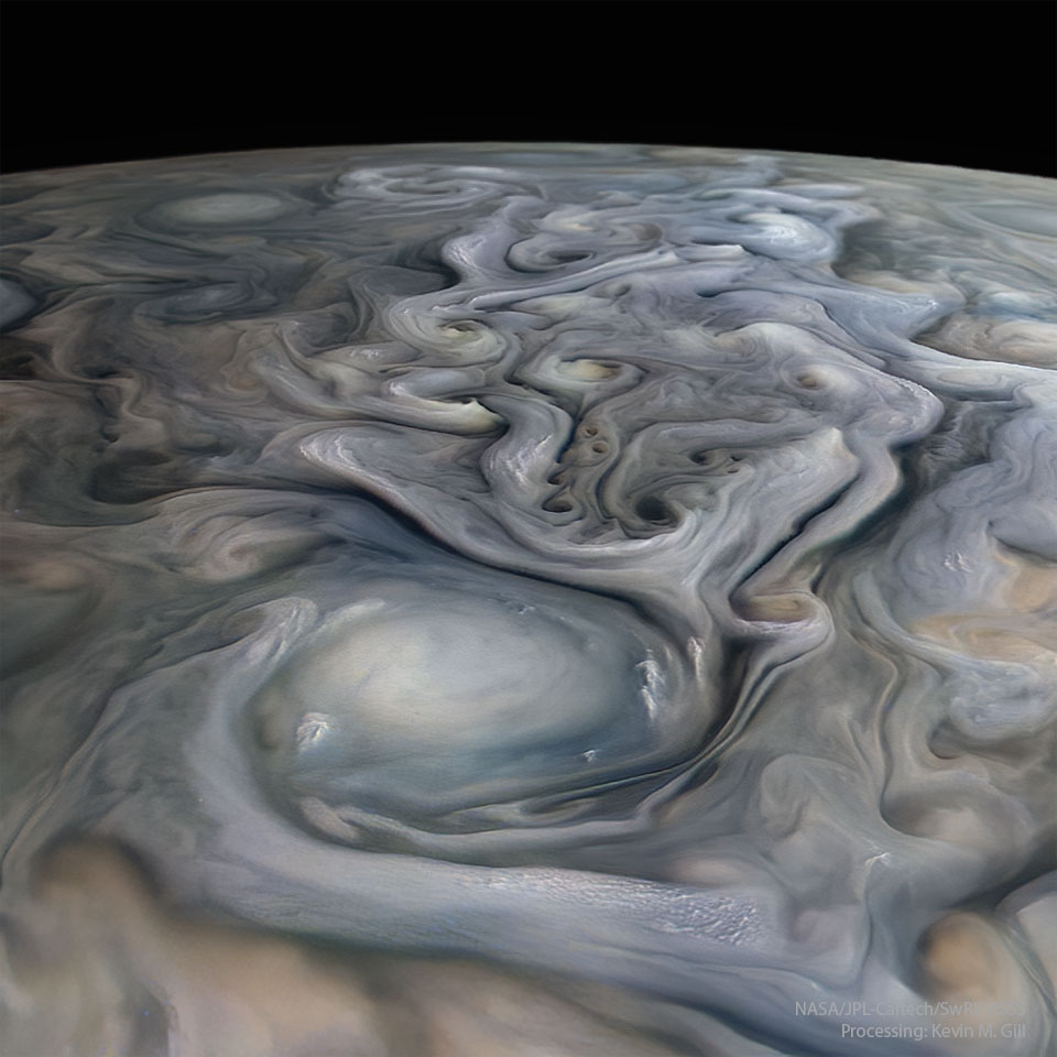 APOD: 2023 May 23 – Jupiter’s Swirls from Juno
