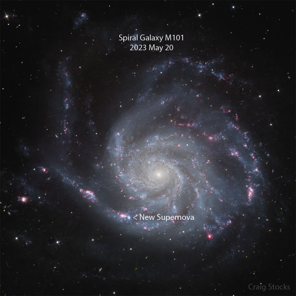APOD: 2023 May 22 – Supernova Discovered in Nearby Spiral Galaxy M101