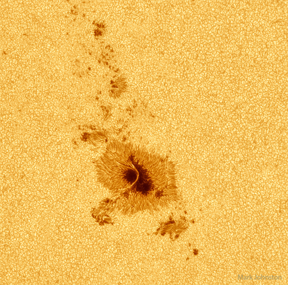 APOD: 2023 May 17 – Sunspot with Light Bridge