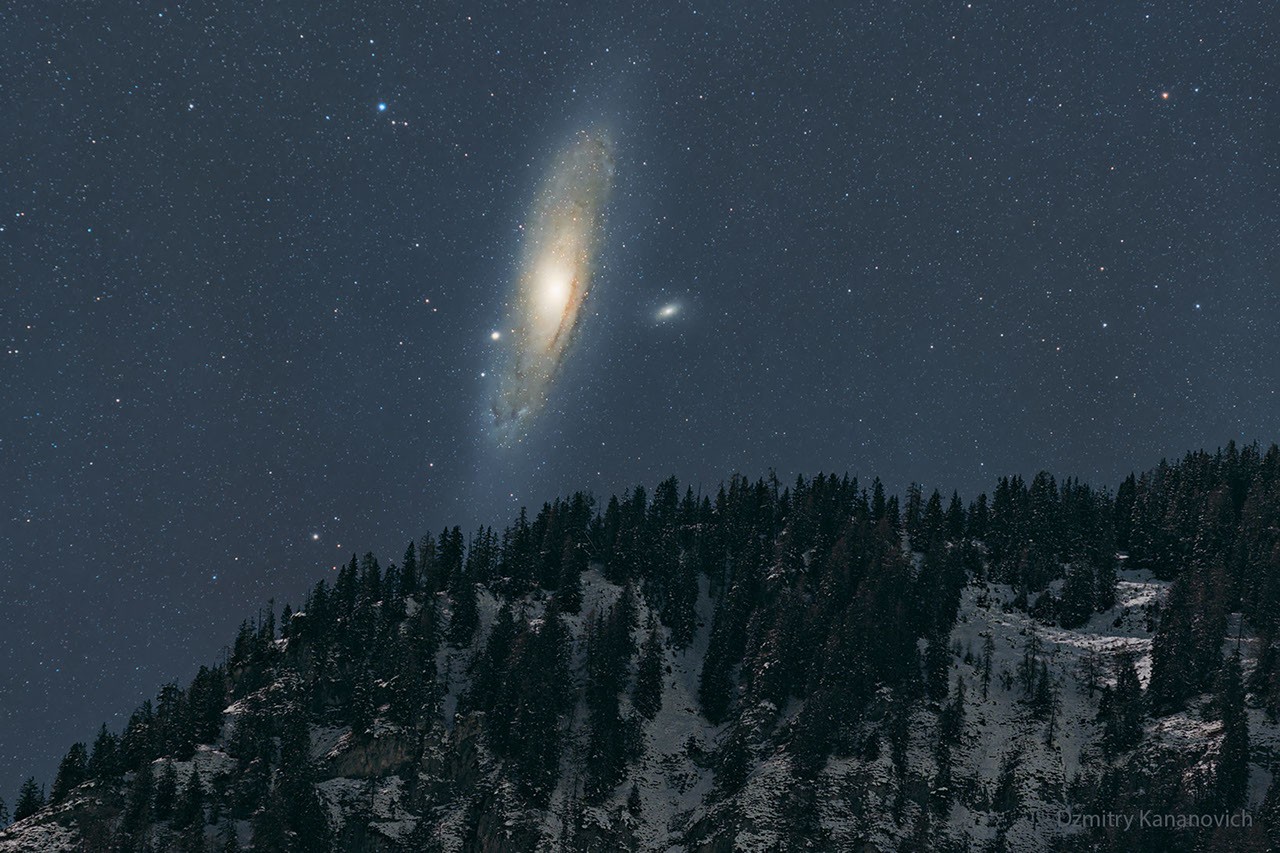 Andromeda over the Alps — APOD for 2023-11-13