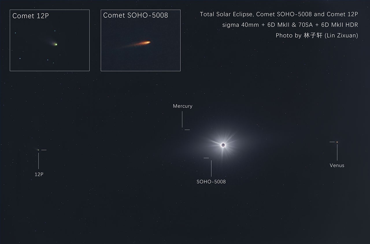 Total Eclipse and Comets — APOD for 2024-04-17