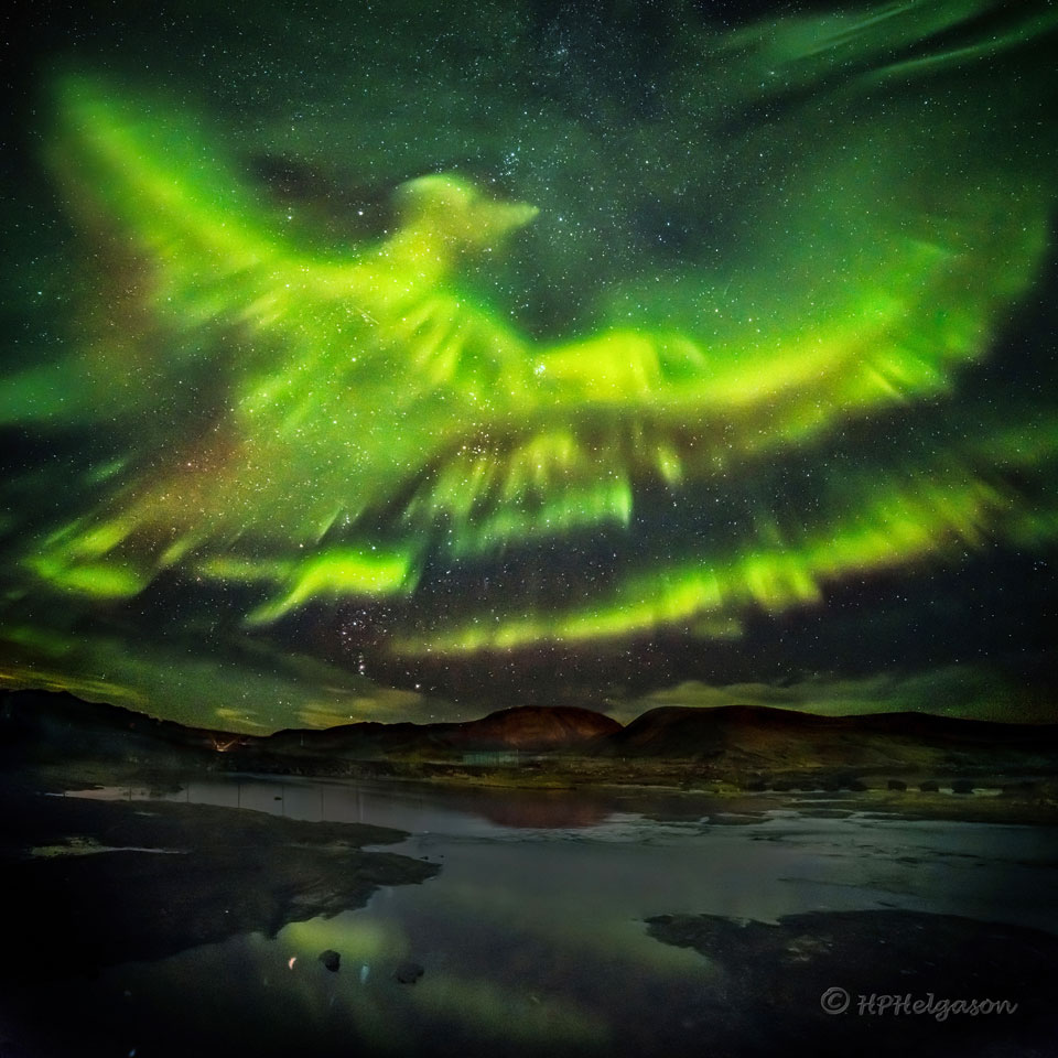 APOD: 2024 February 25 – A Phoenix Aurora over Iceland
