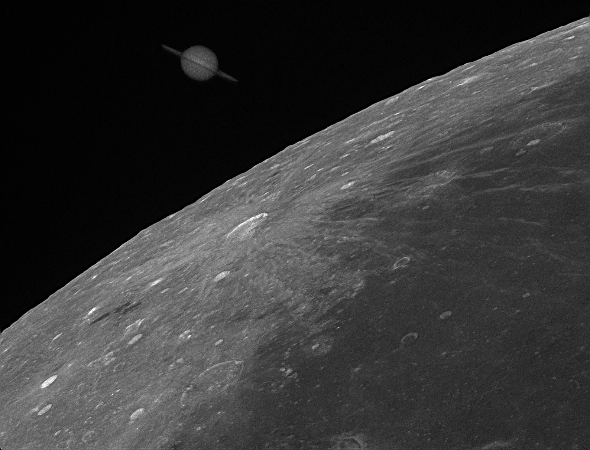 APOD: 2024 July 27 – Saturn at the Moon’s Edge