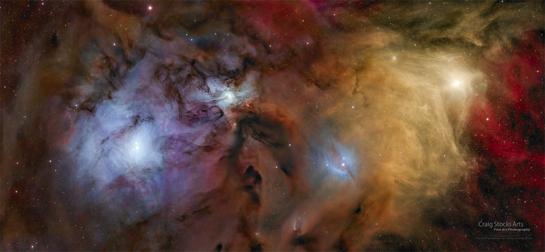 APOD: 2024 June 11 – Colorful Stars and Clouds near Rho Ophiuchi