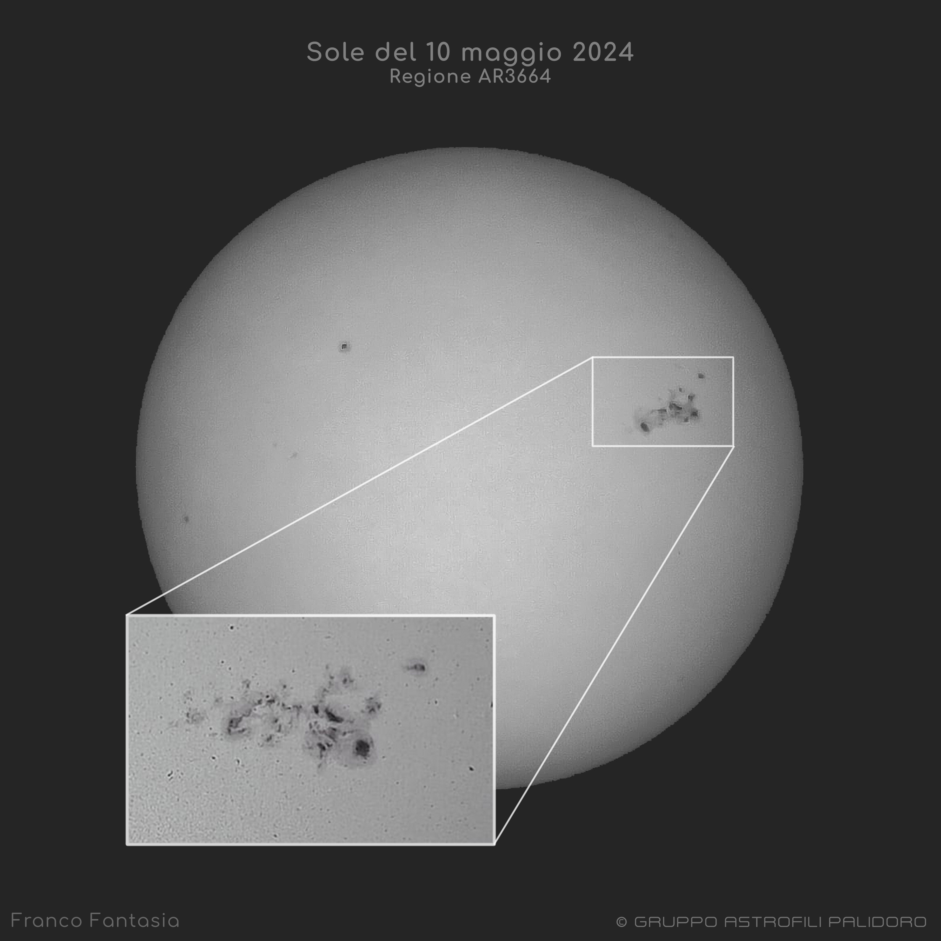 APOD: 2024 May 11 – AR 3664: Giant Sunspot Group
